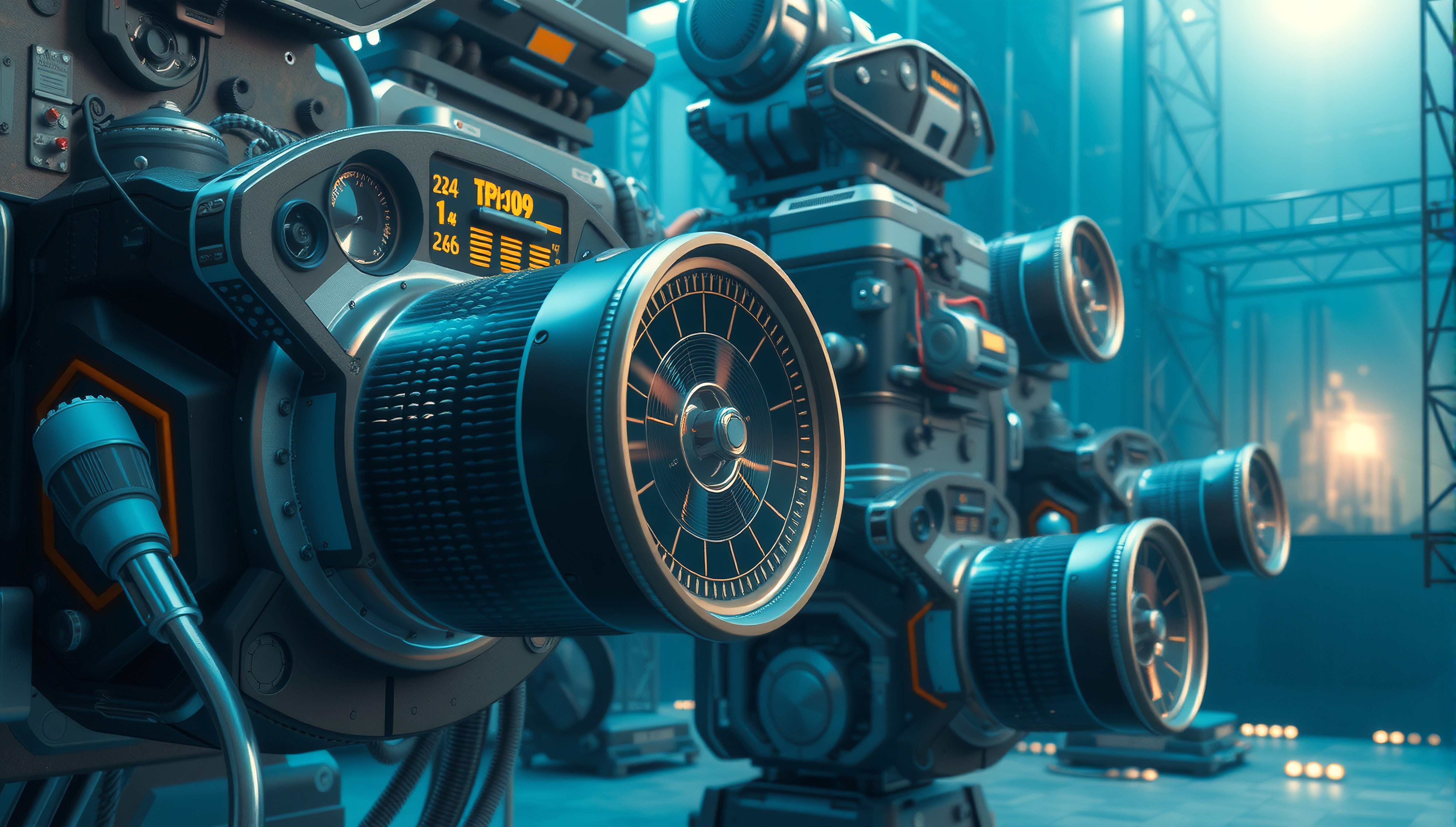 High-Tech Industrial Machinery Scene