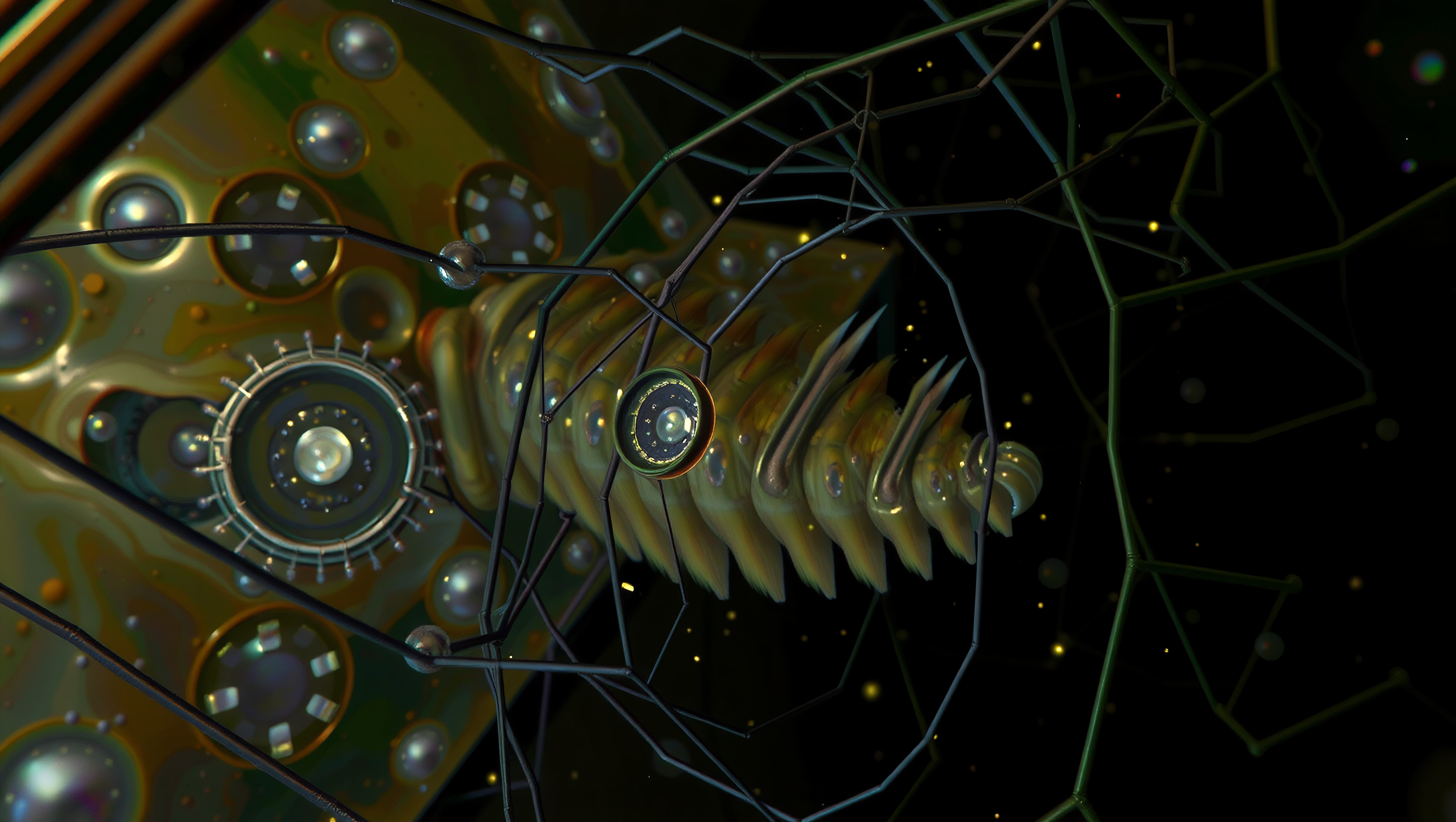 Futuristic Circuit Board and Abstract Technology Visualization