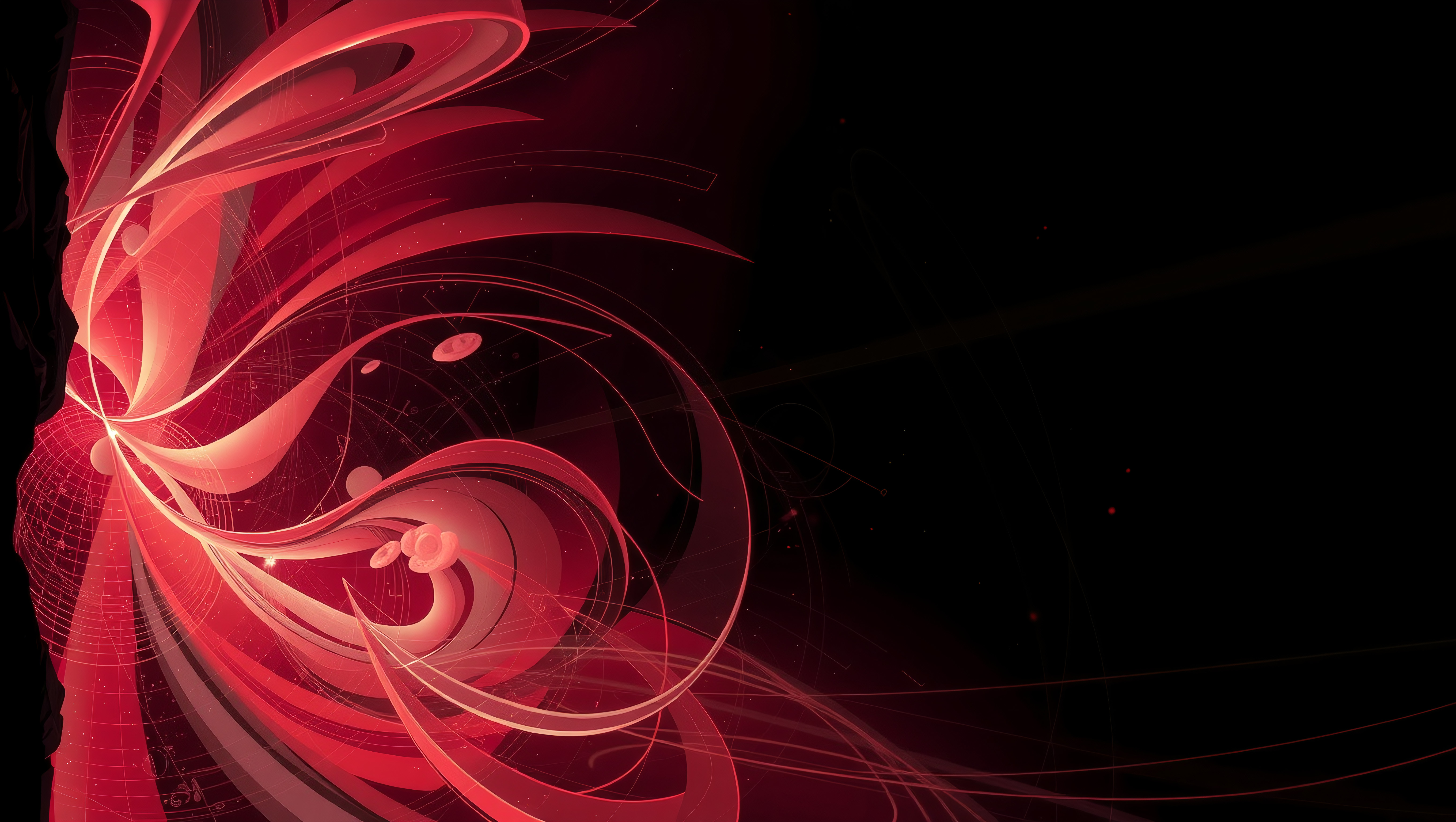 Abstract red flowing background design art wallpaper