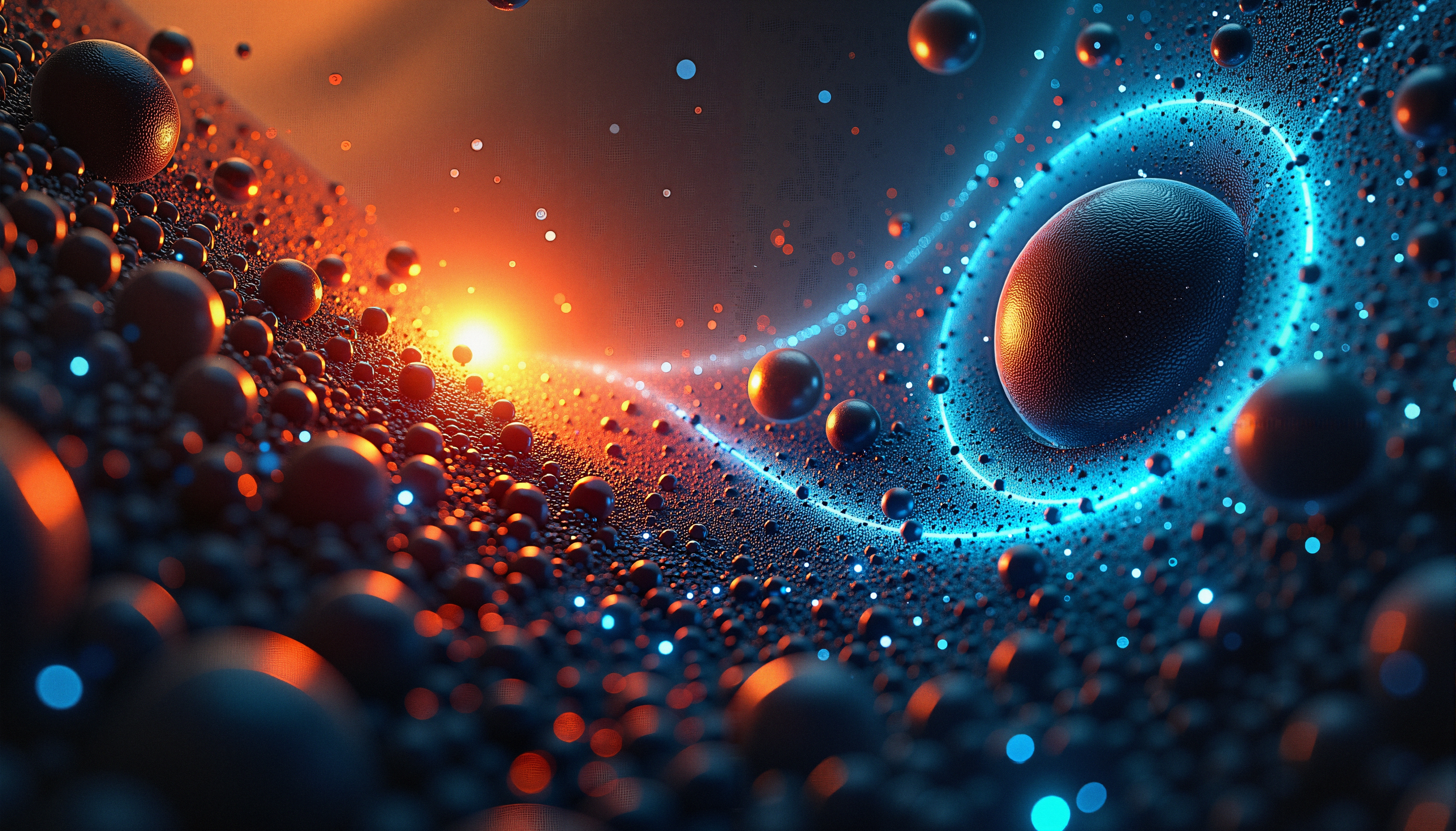 Abstract Nano-Technology Swirl: Futuristic Digital Energy Path