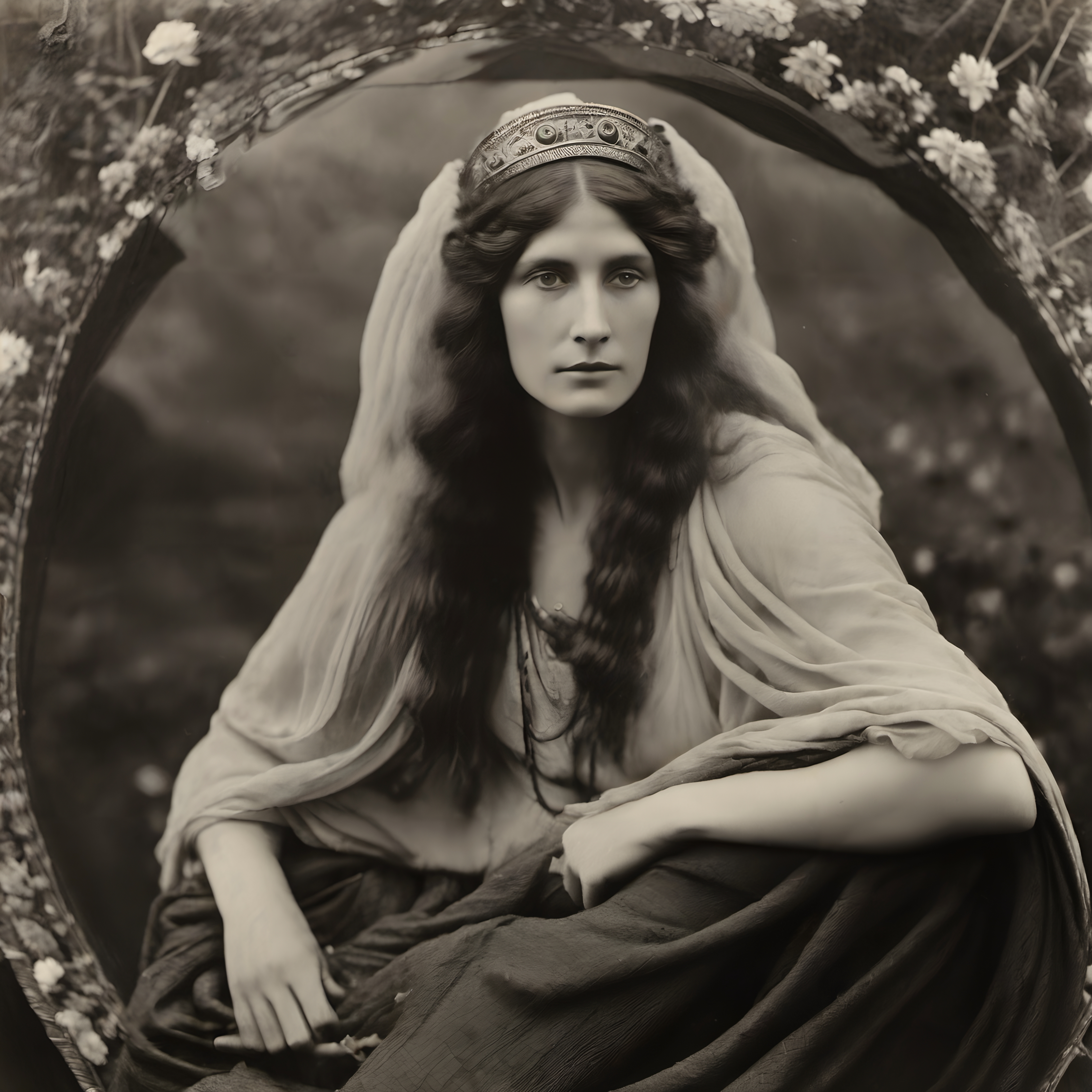 Vintage Portrait of Ethereal Woman