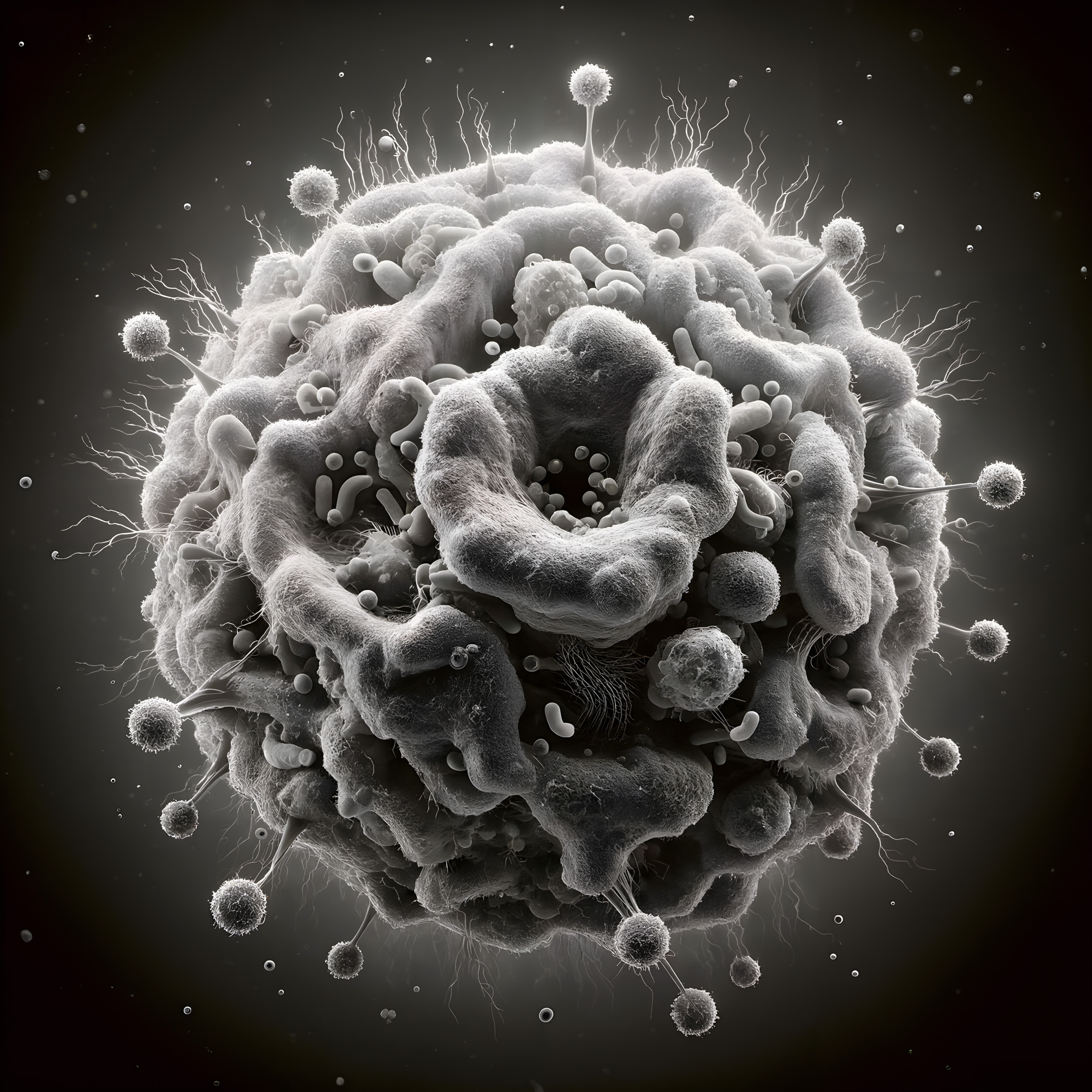 Intricate Microscopic Cellular Structure