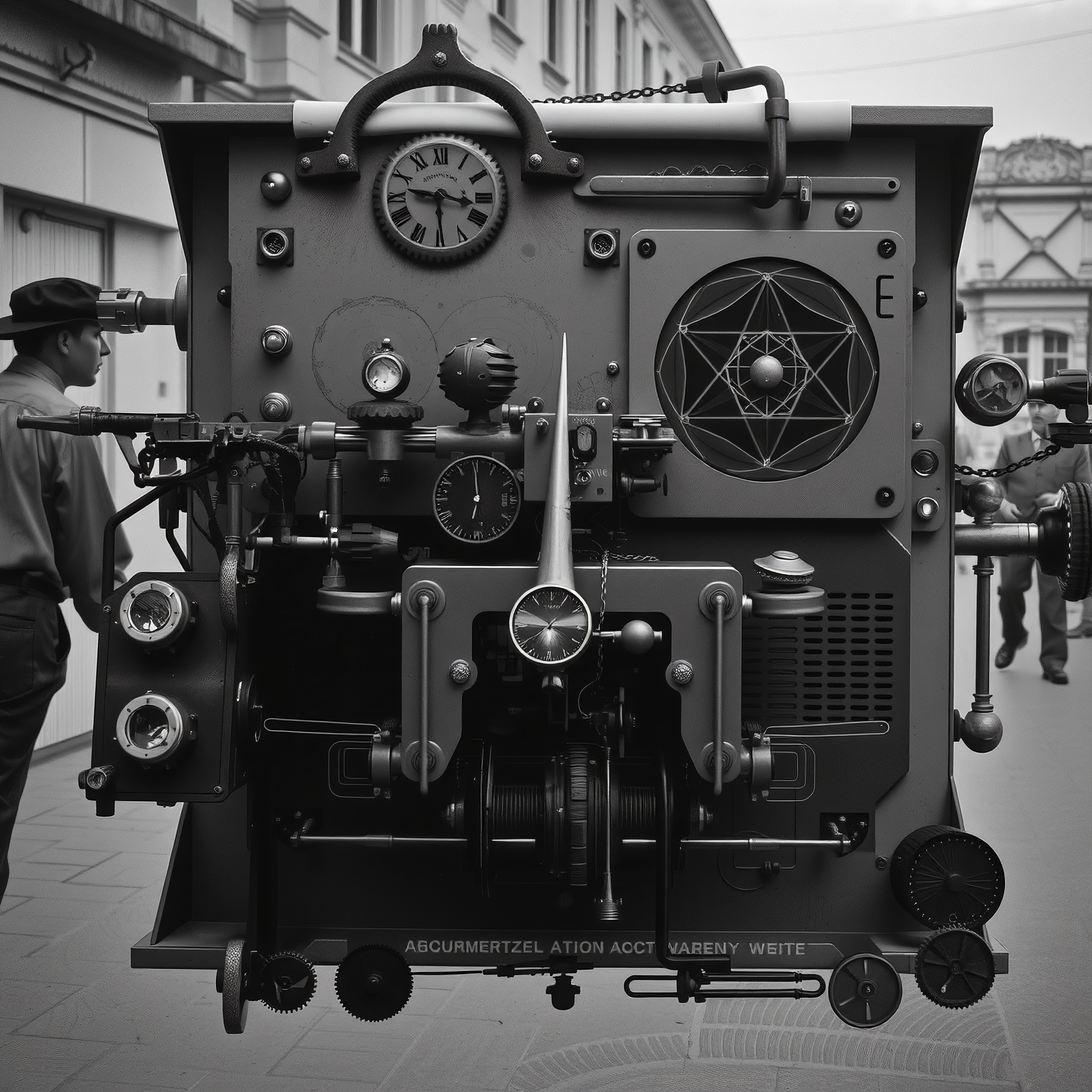 Complicated Machine on City Street