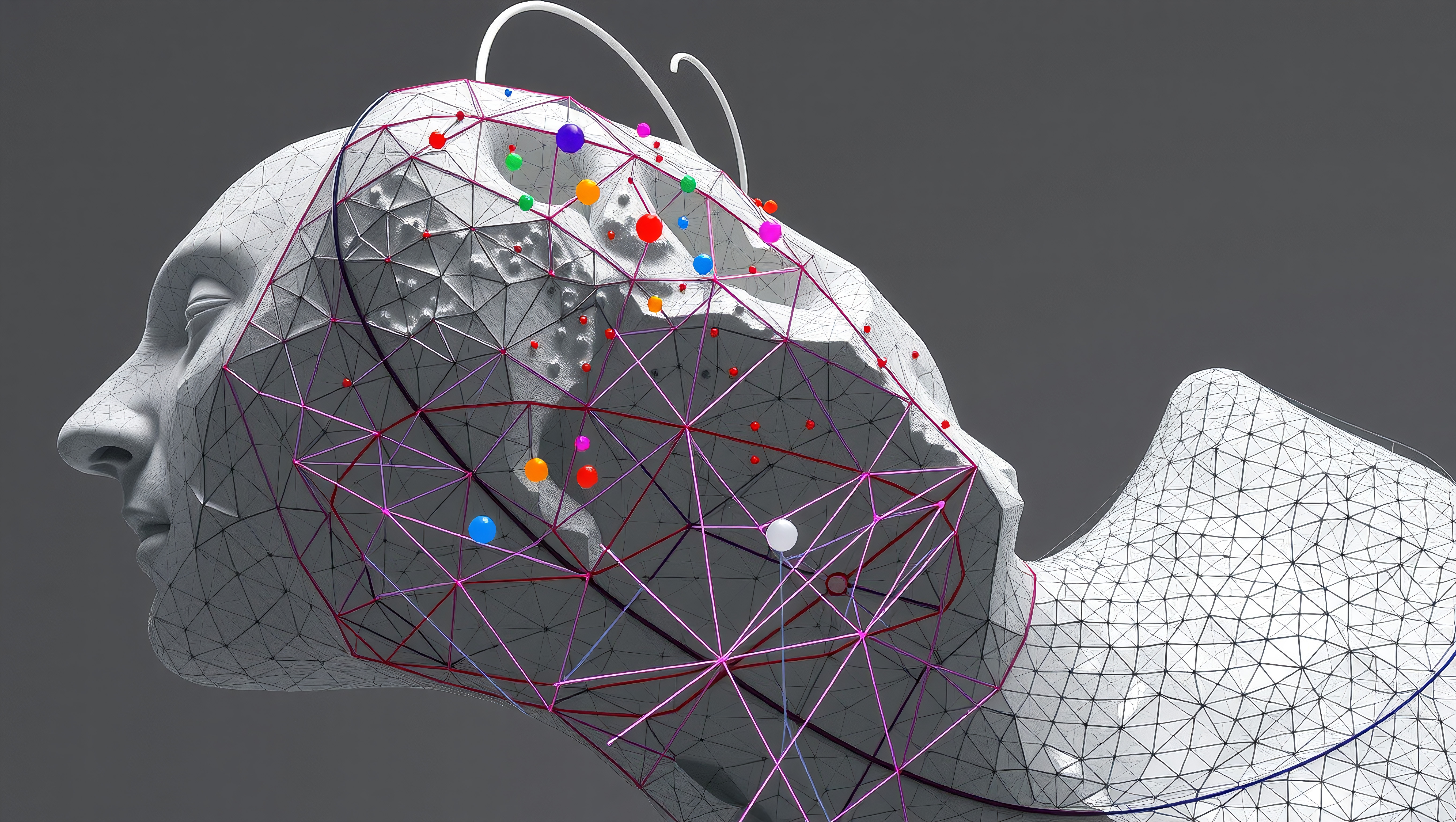 Abstract Human Head Sculpture