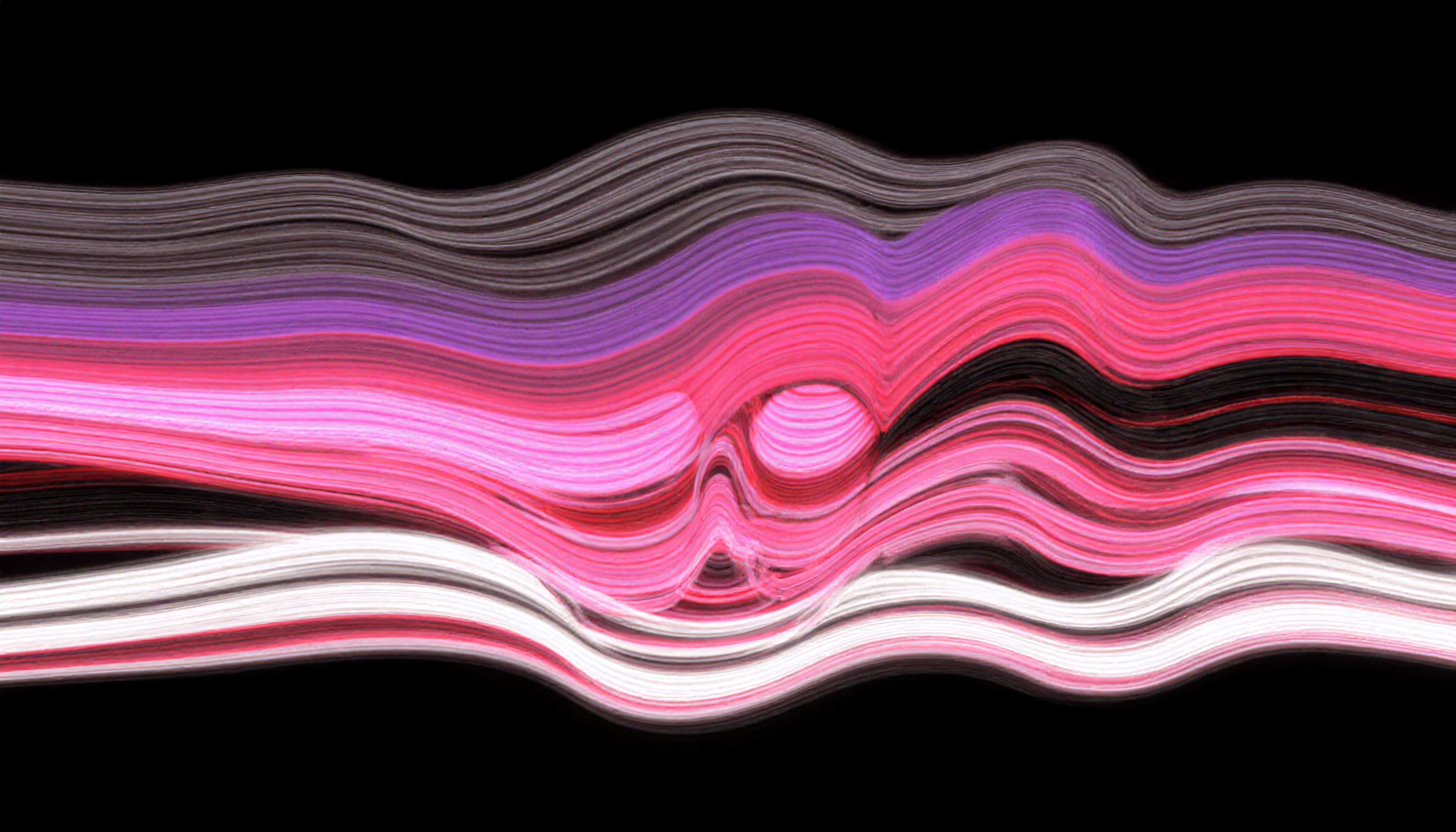 Abstract wavy pink-purple-black-white digital art perfect for wallpapers and screen savers