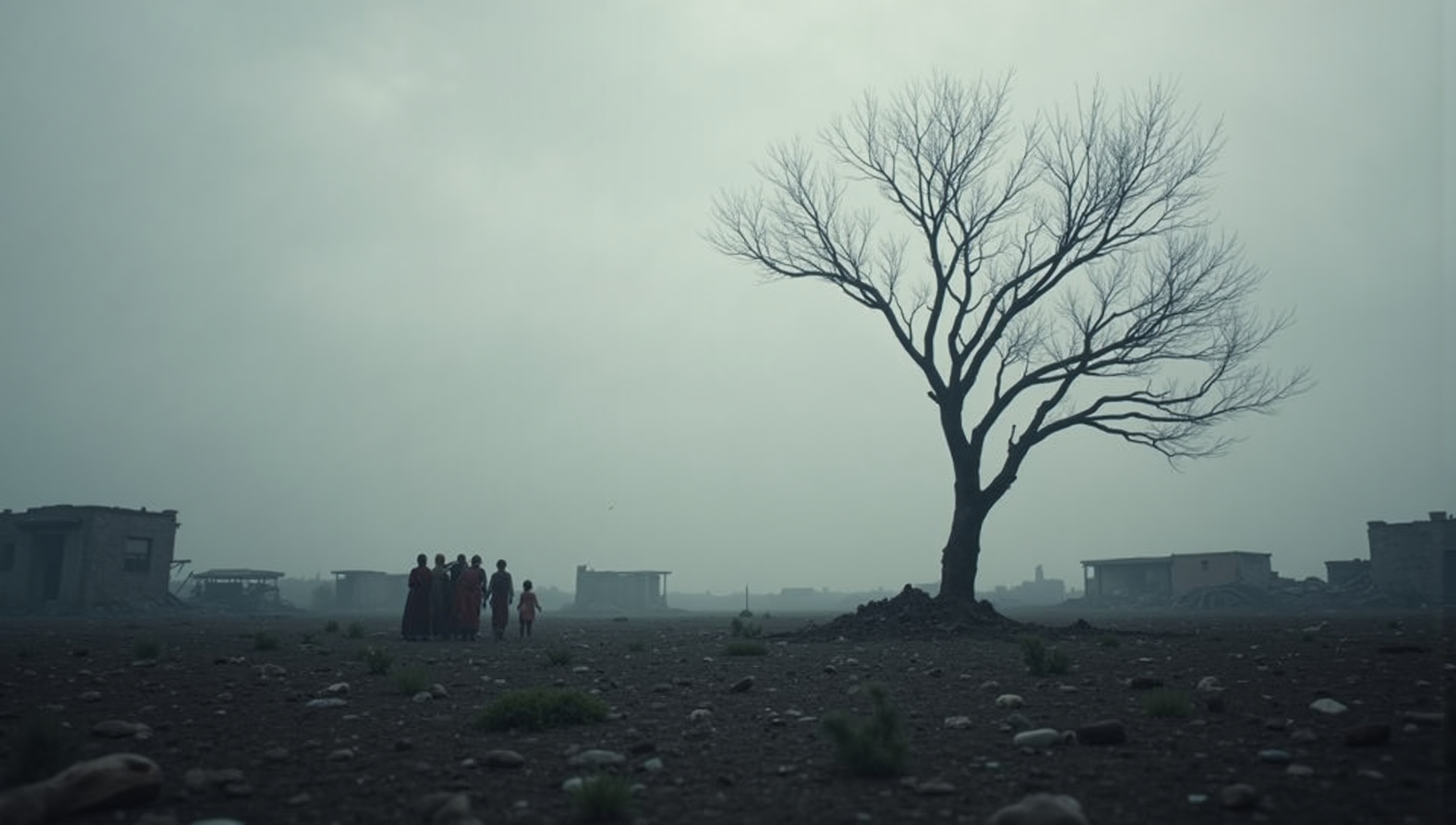 Desolate Landscape with Solitary Tree