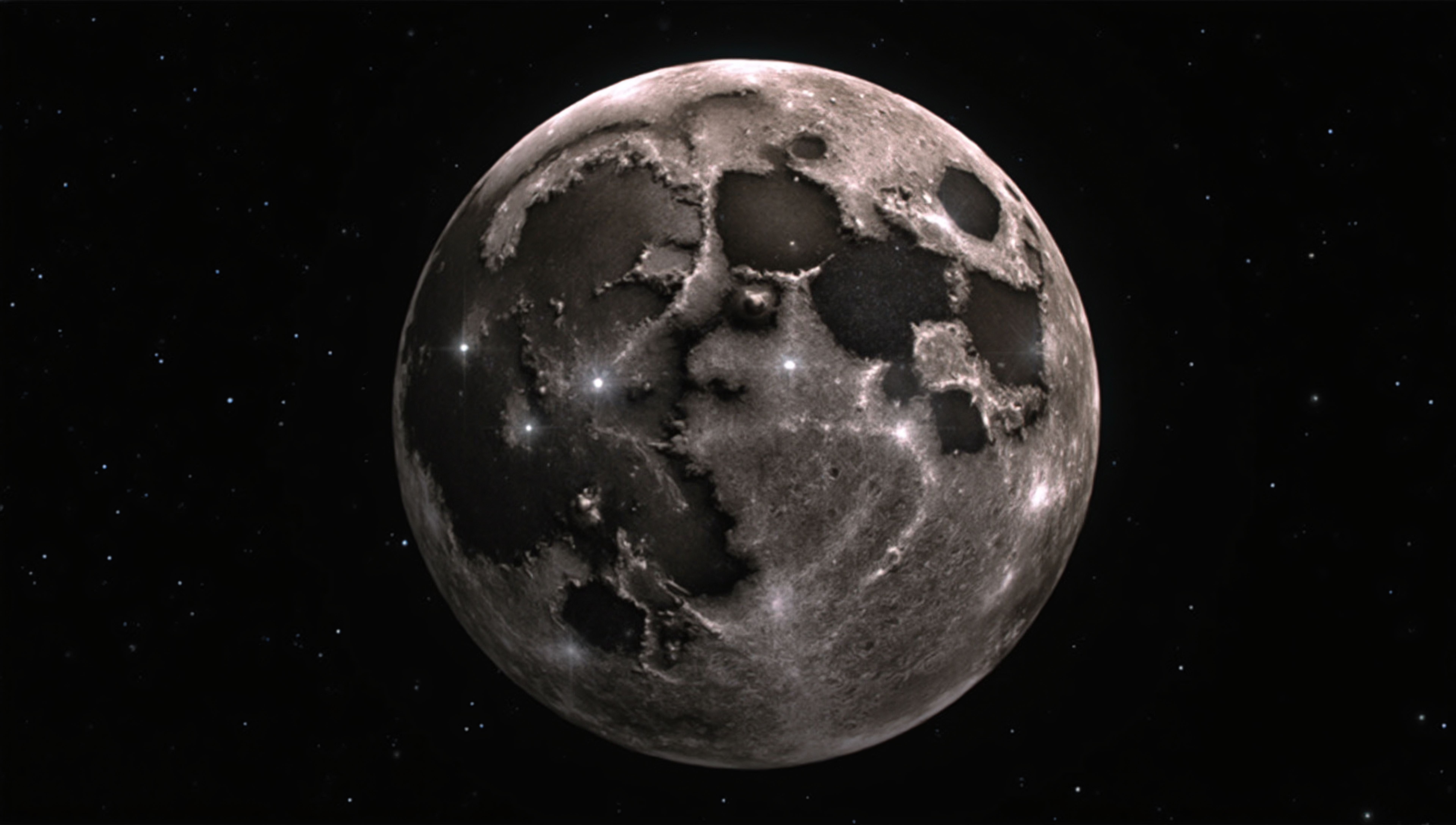 Detailed view of Earth's Moon, featuring craters and celestial b