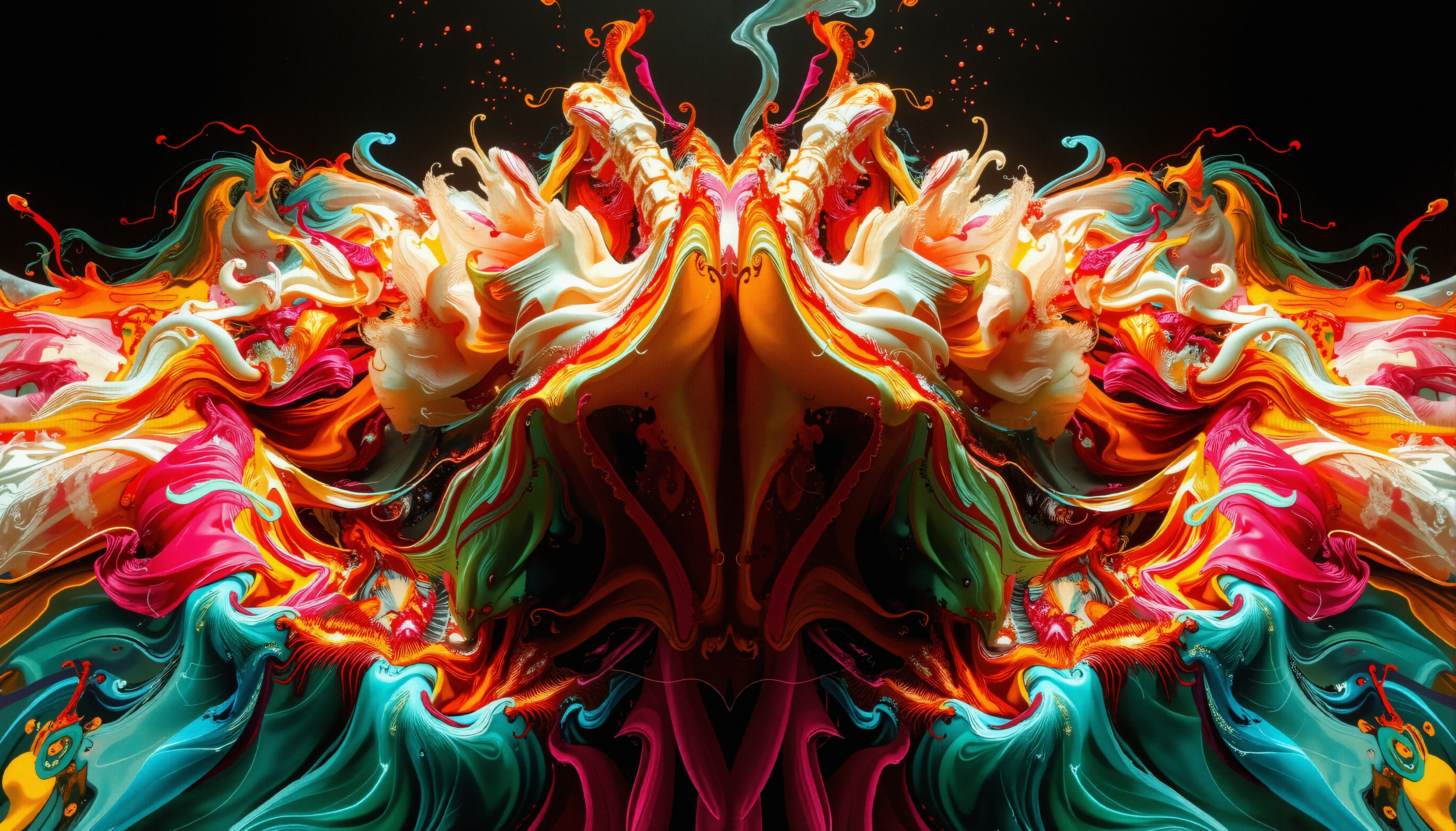 Abstract art with vibrant swirling colors creating a dynamic visual experience.
