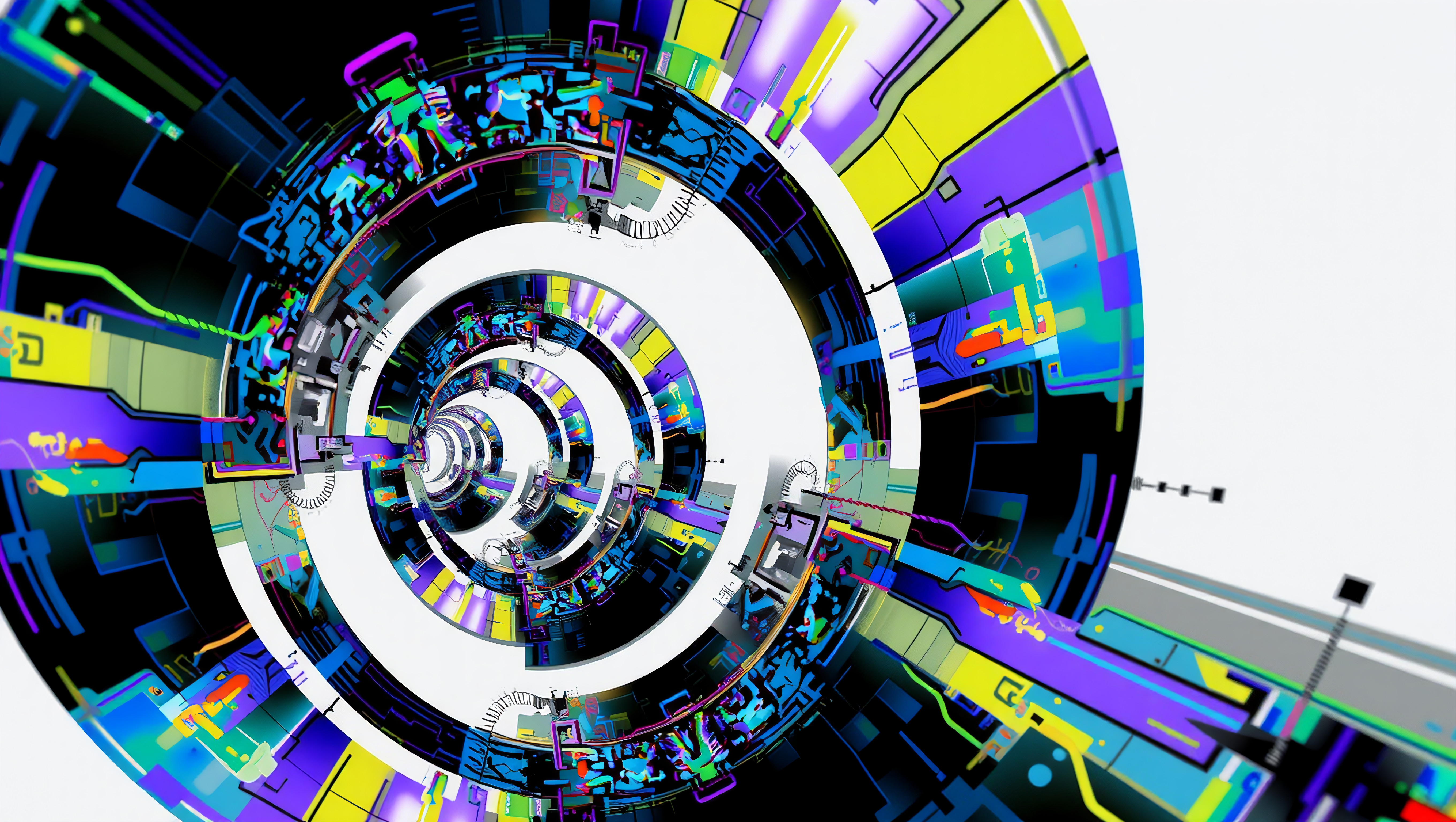 Abstract Digital Technology Circuitry Interface Concept