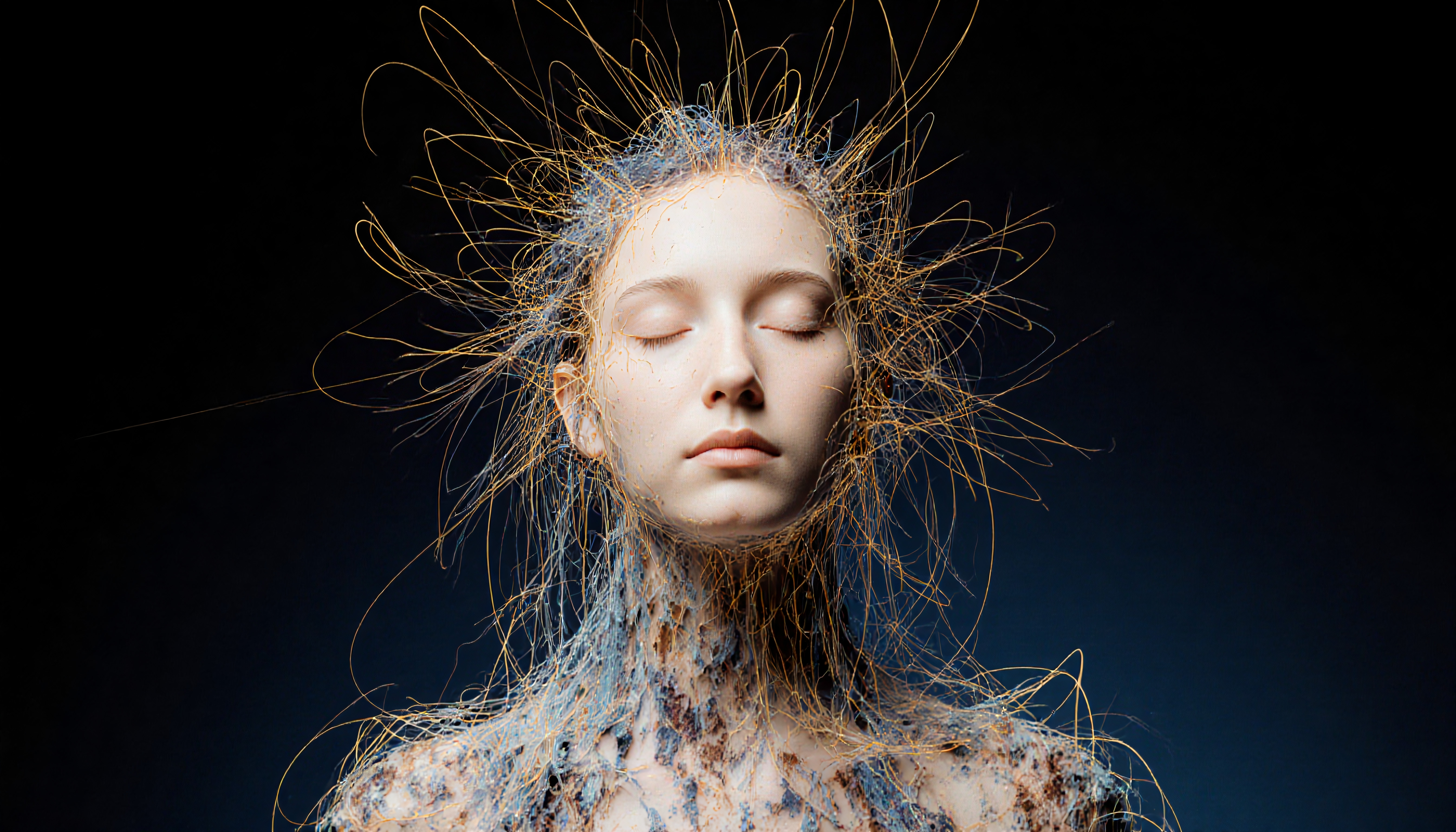 Ethereal Threads of Serenity Intertwined