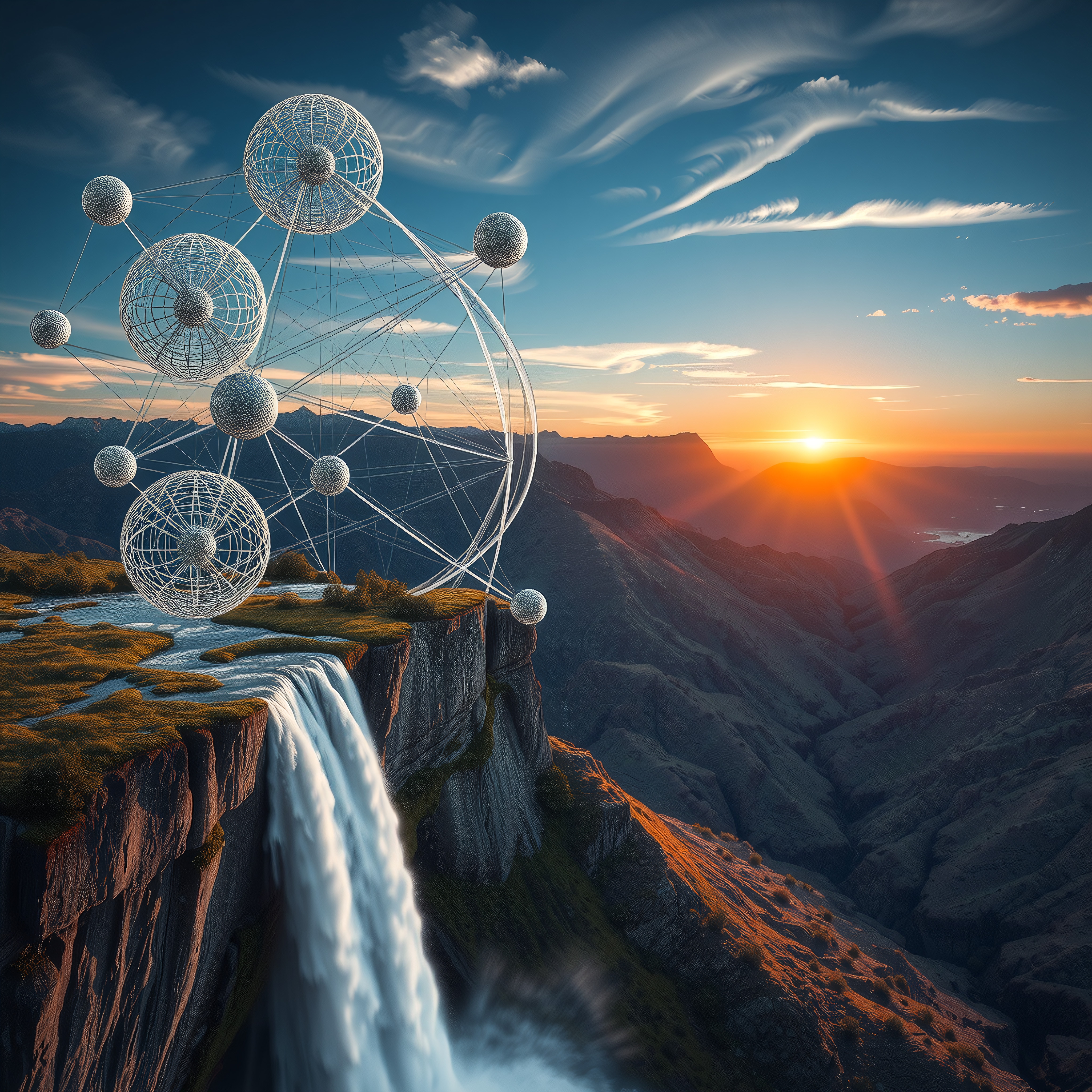 Floating Spheres at Sunset Cliff