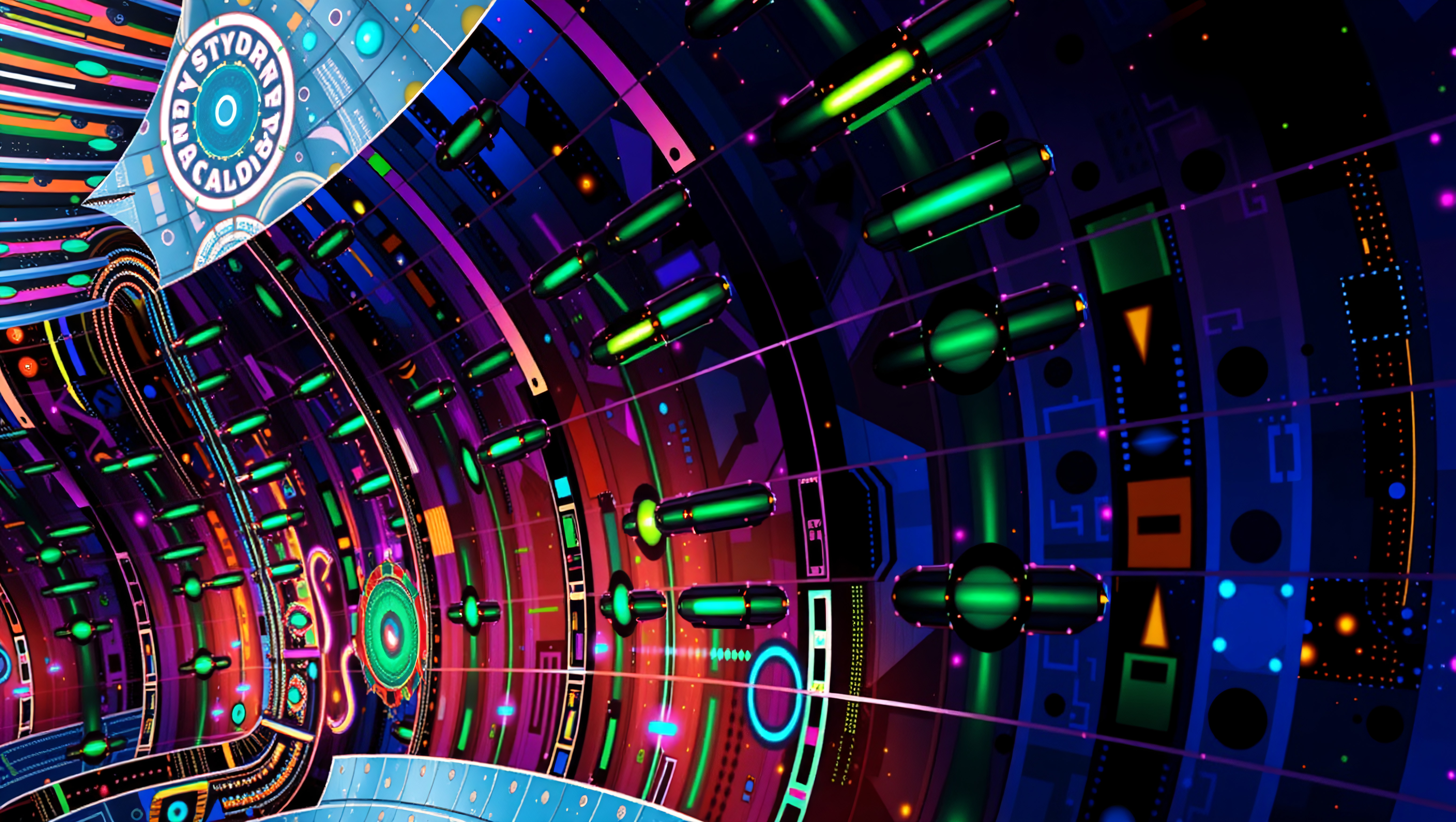Abstract Digital Technology Background with Glowing Circuit Patt