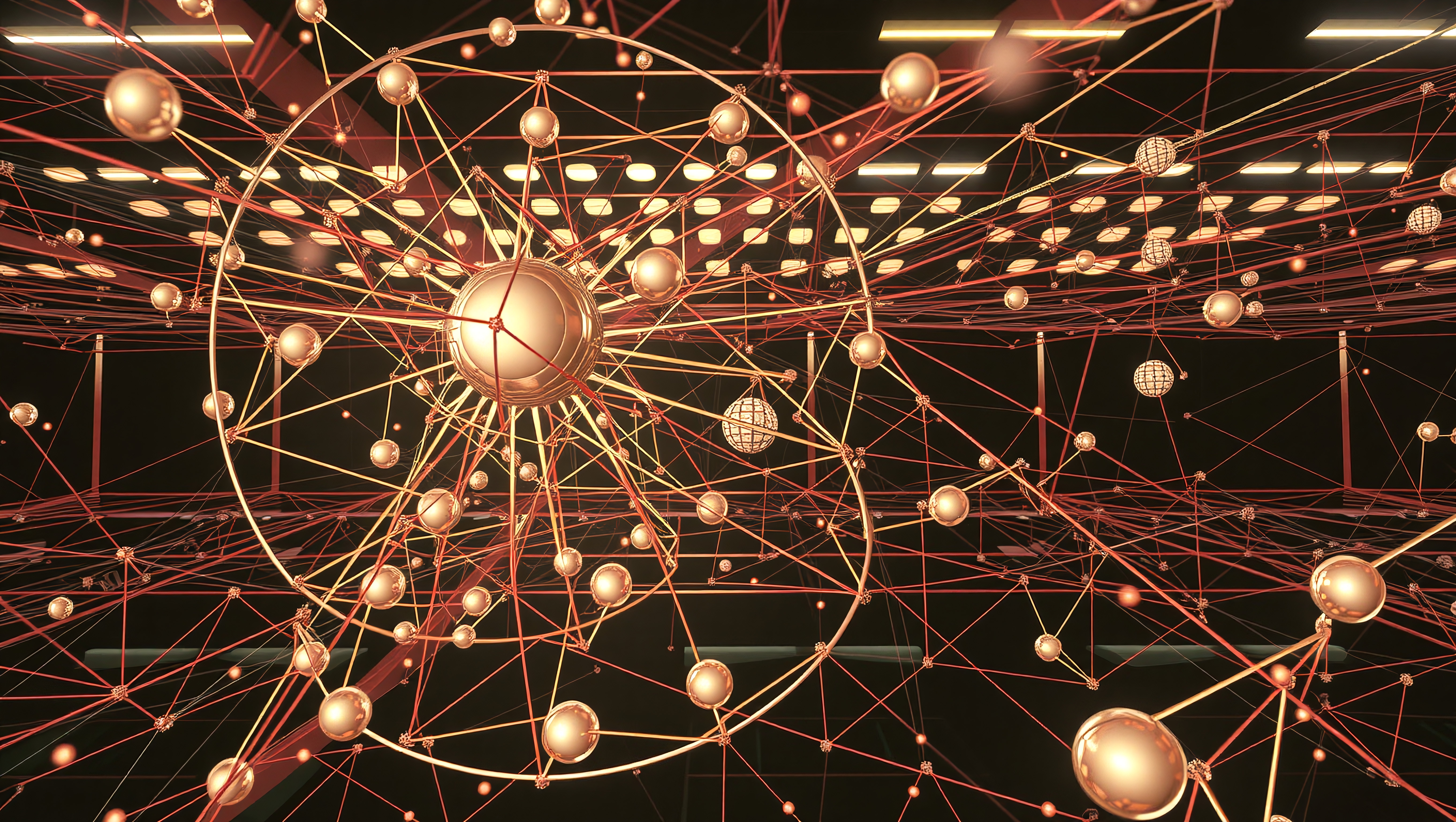 Interconnected Spheres and Glowing Lines