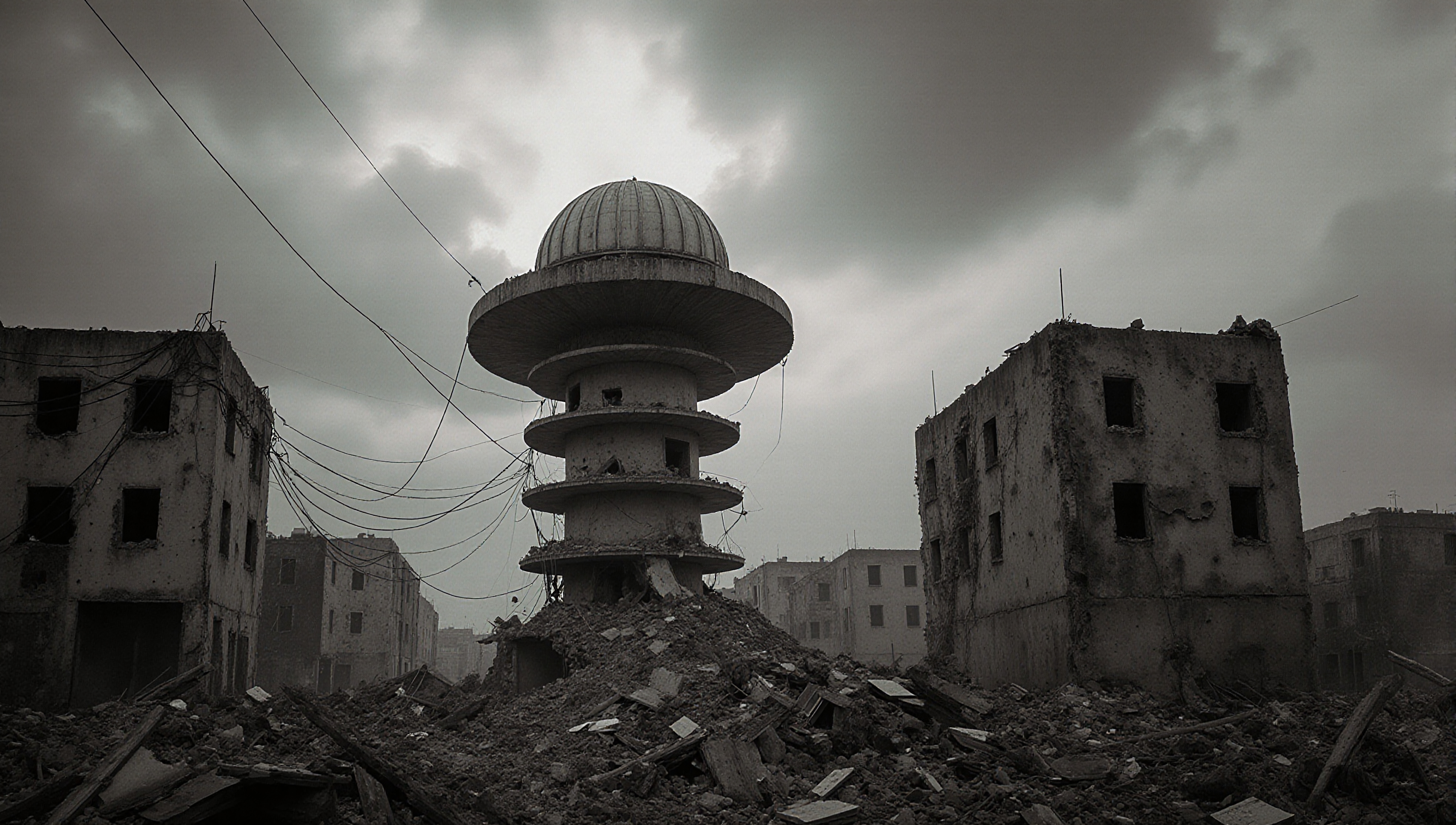Dystopian Urban Ruins Landscape