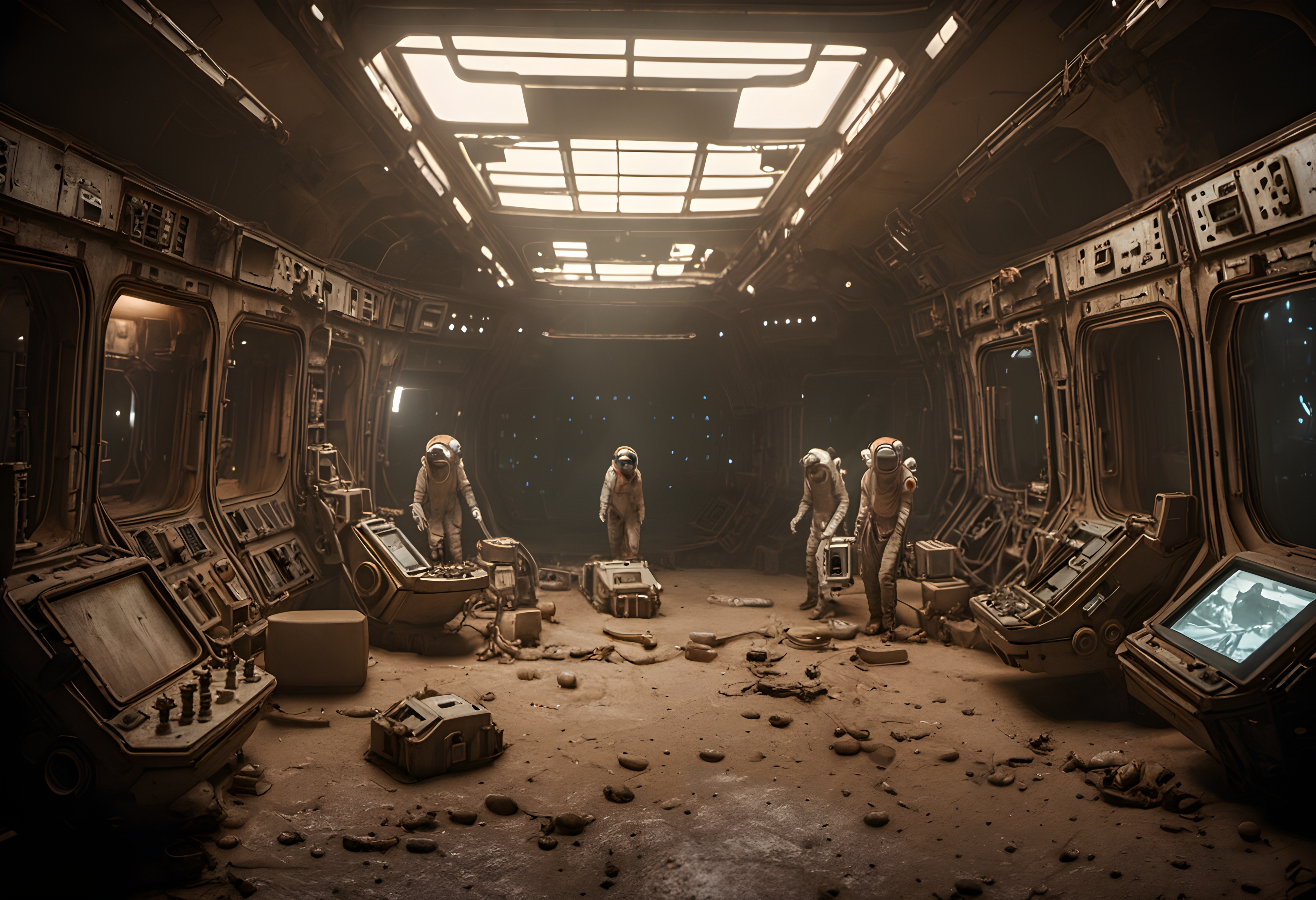 Abandoned Spaceship Astronaut Exploration