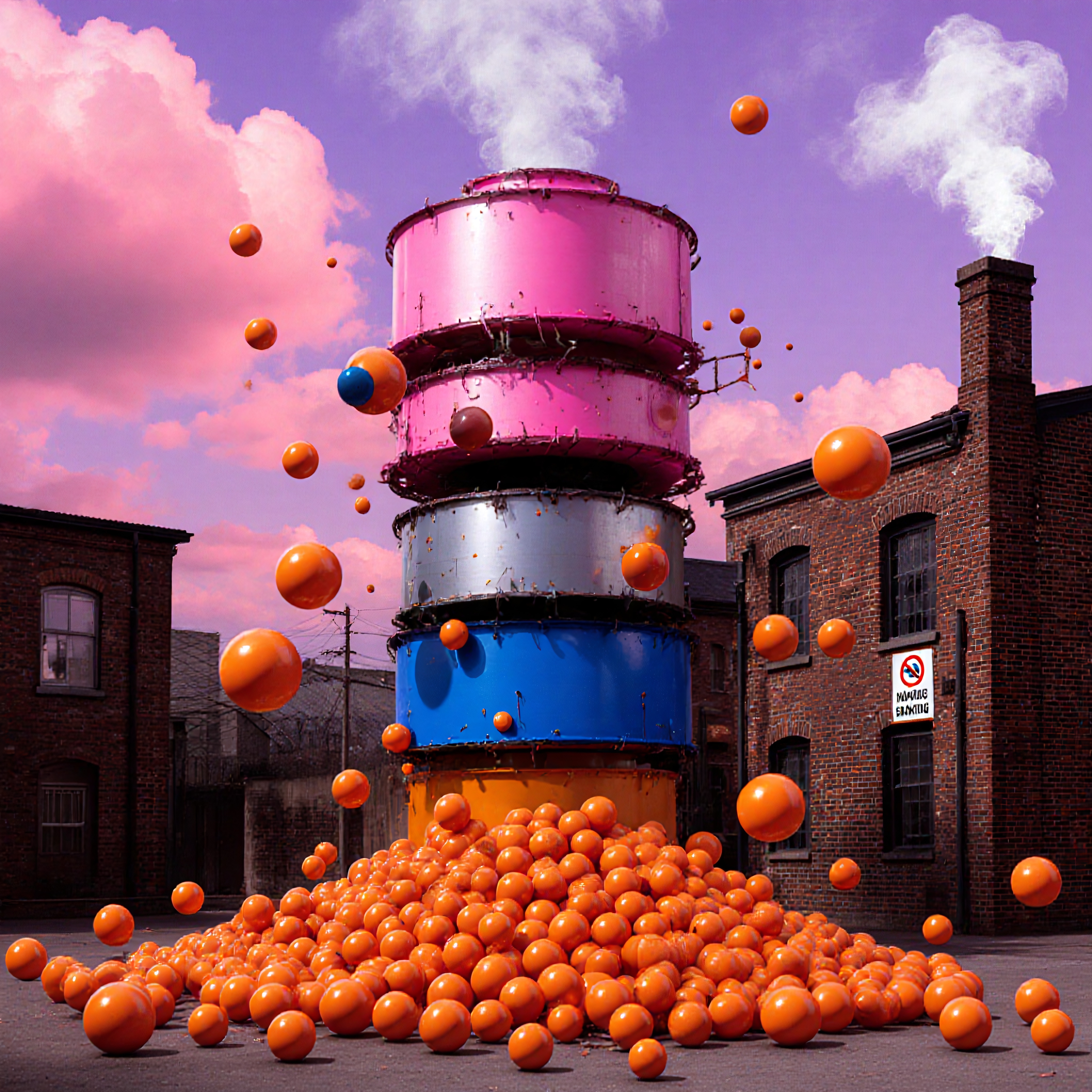 Surreal Urban Tower Scene
