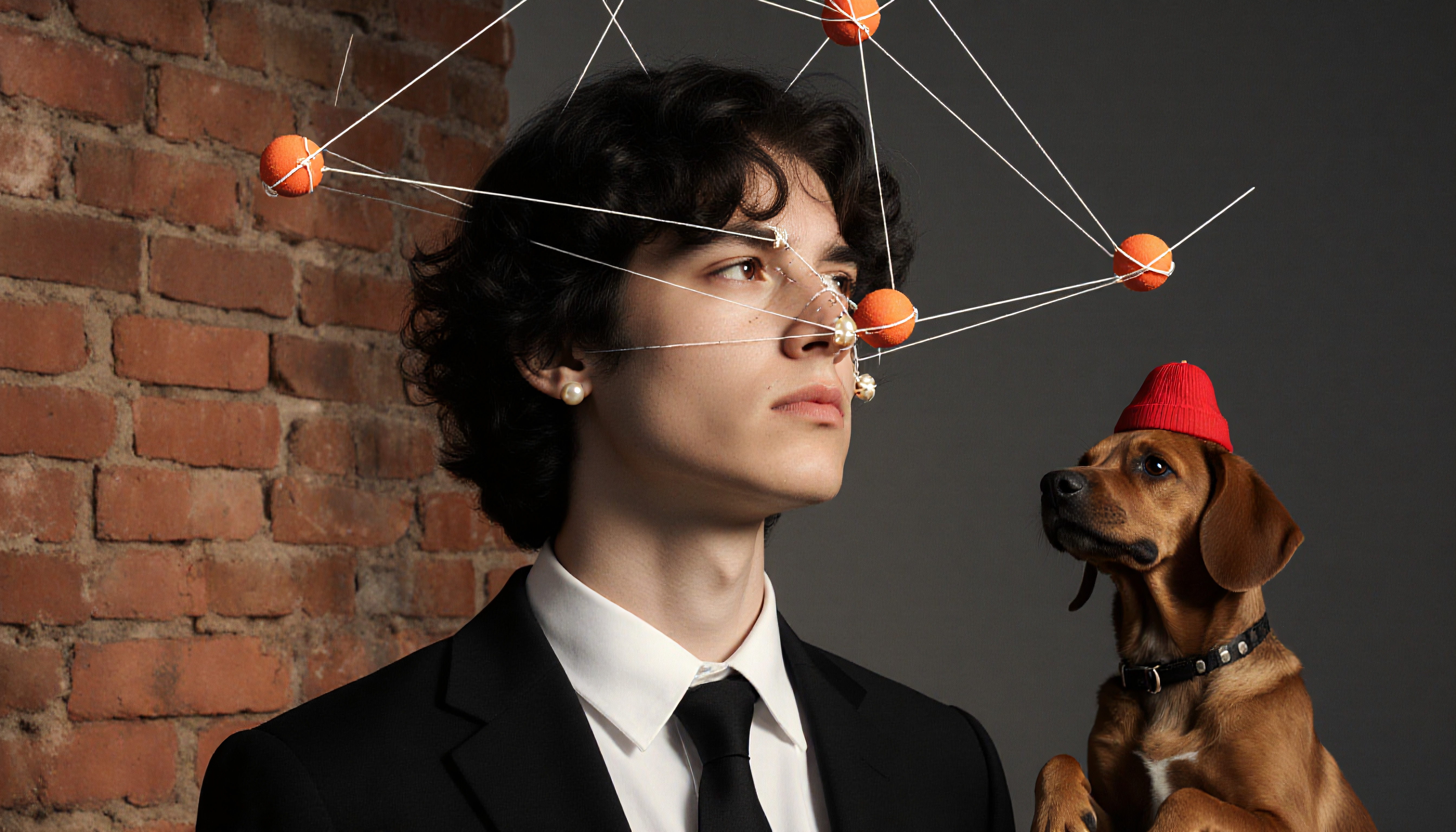 Geometric Elegance with Curious Dog