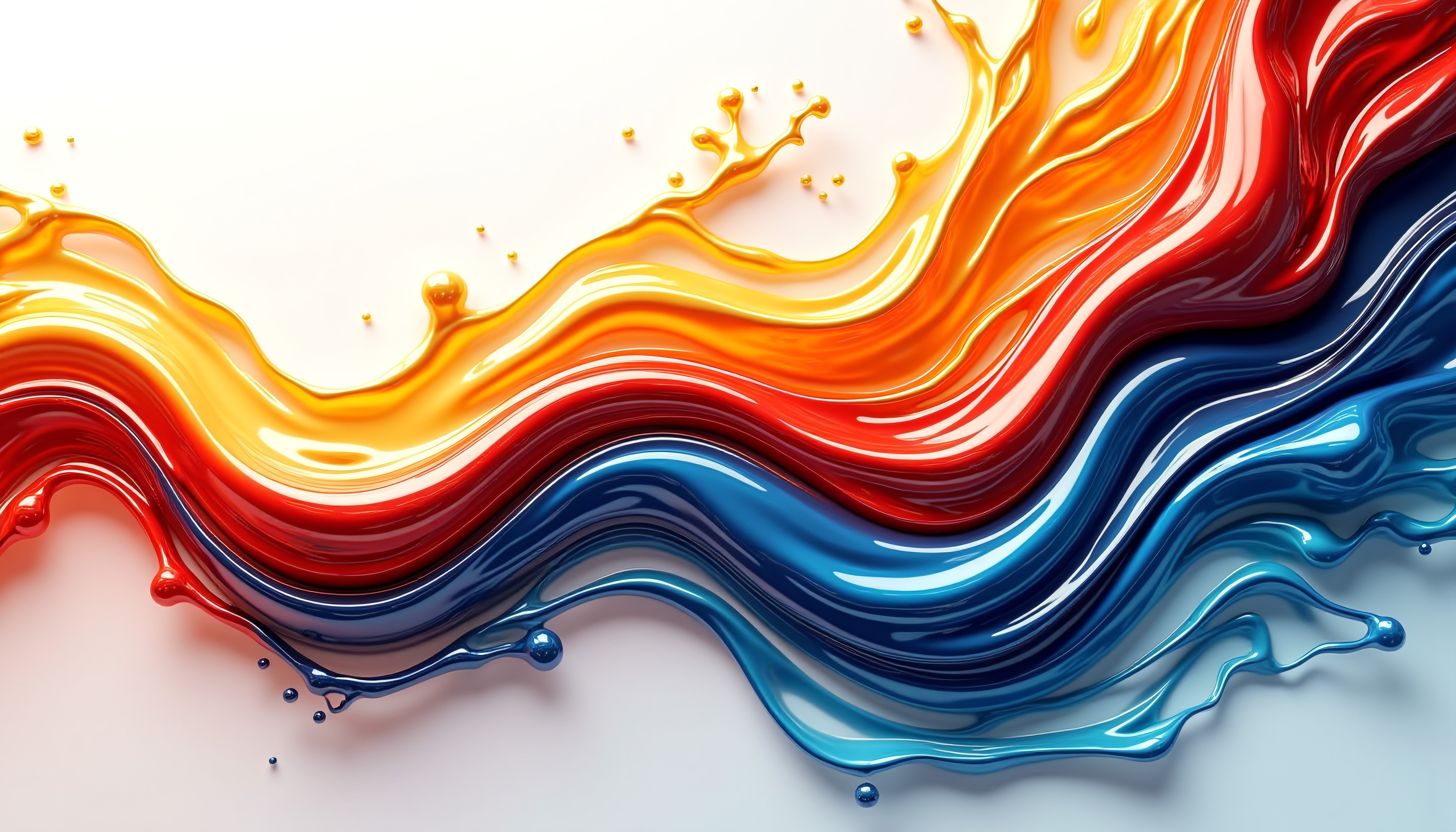 Flowing waves of vibrant colors create a dynamic abstract design in this vivid image.