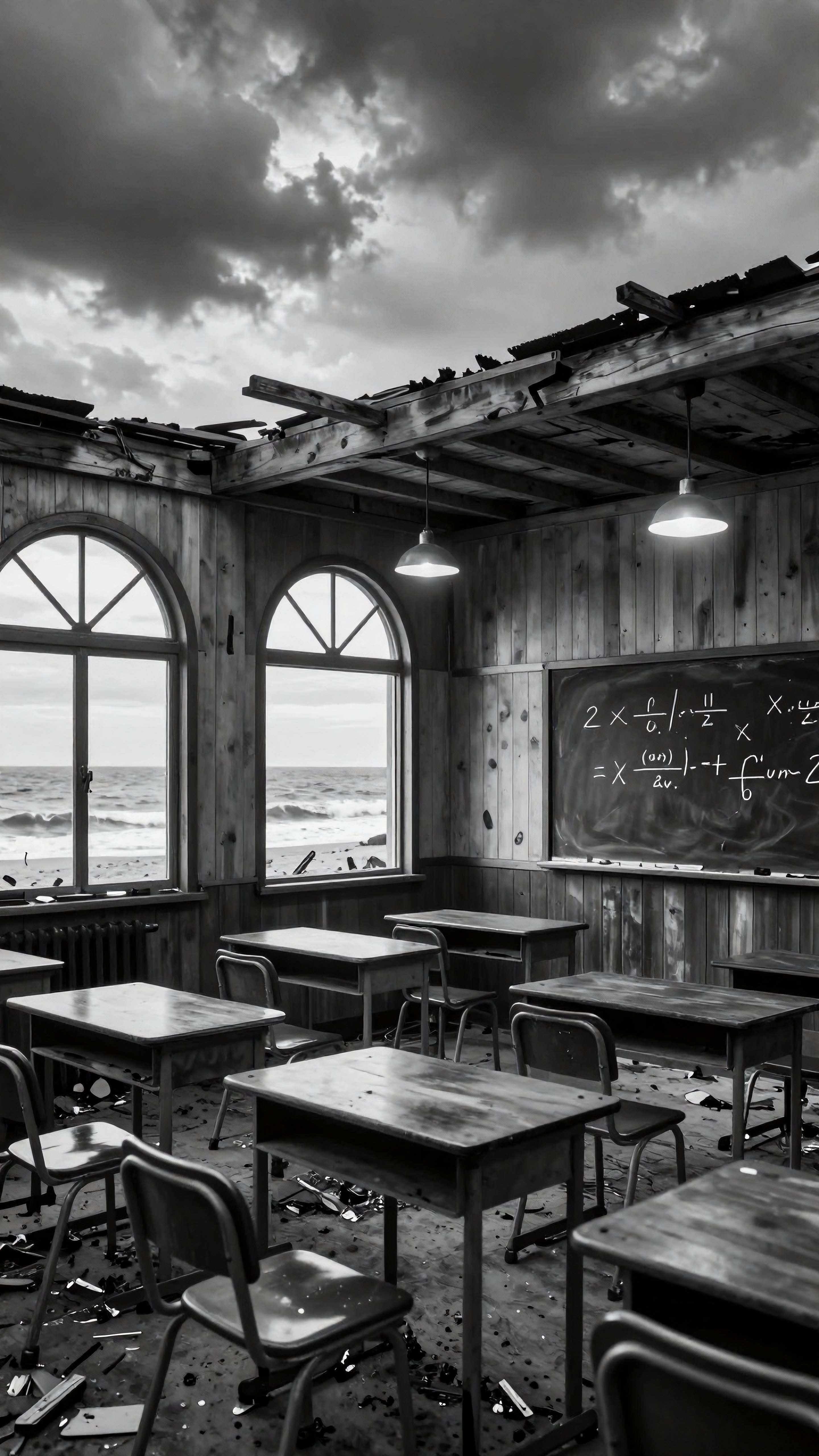 Abandoned Classroom by the Sea