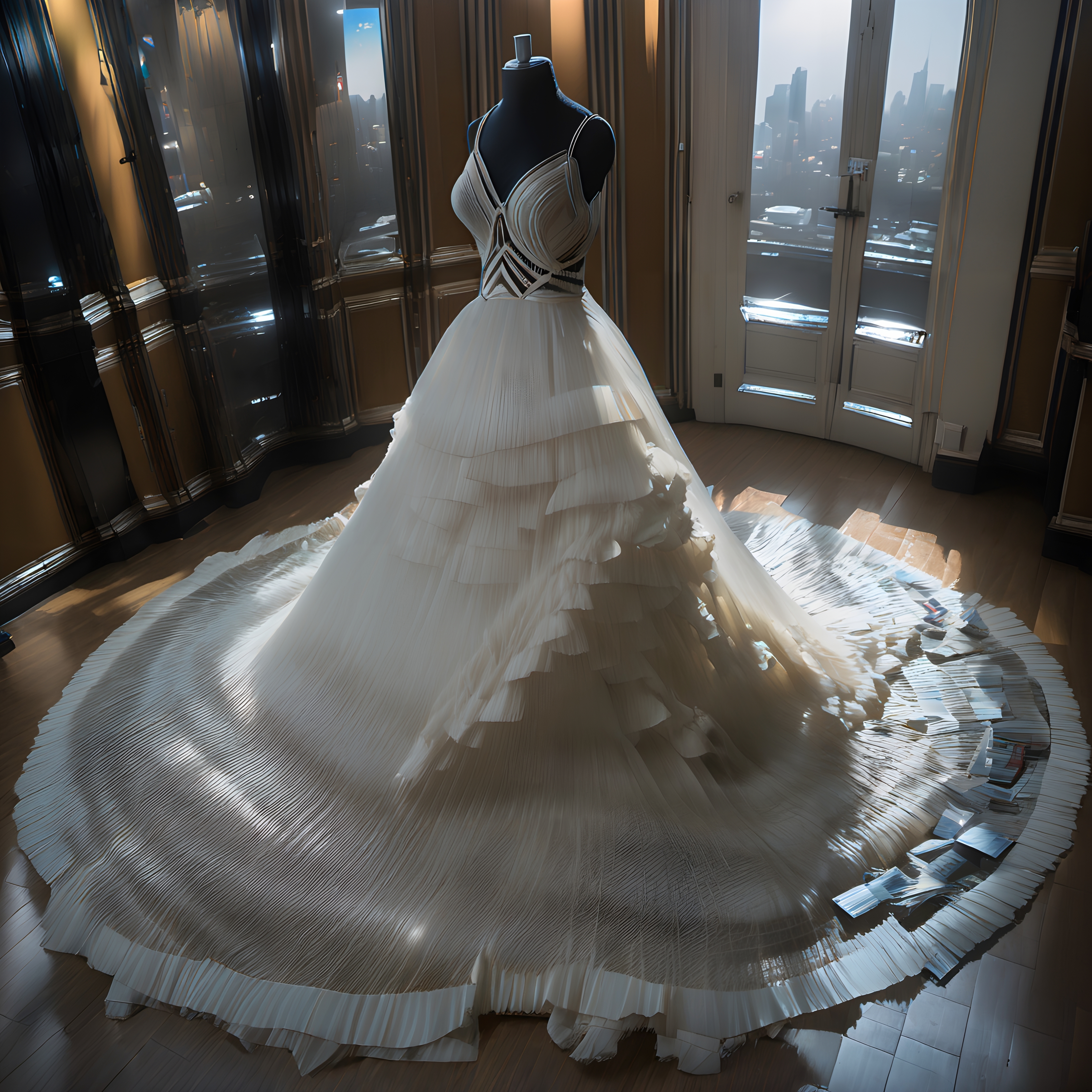 Luxurious Gown in Elegant Setting