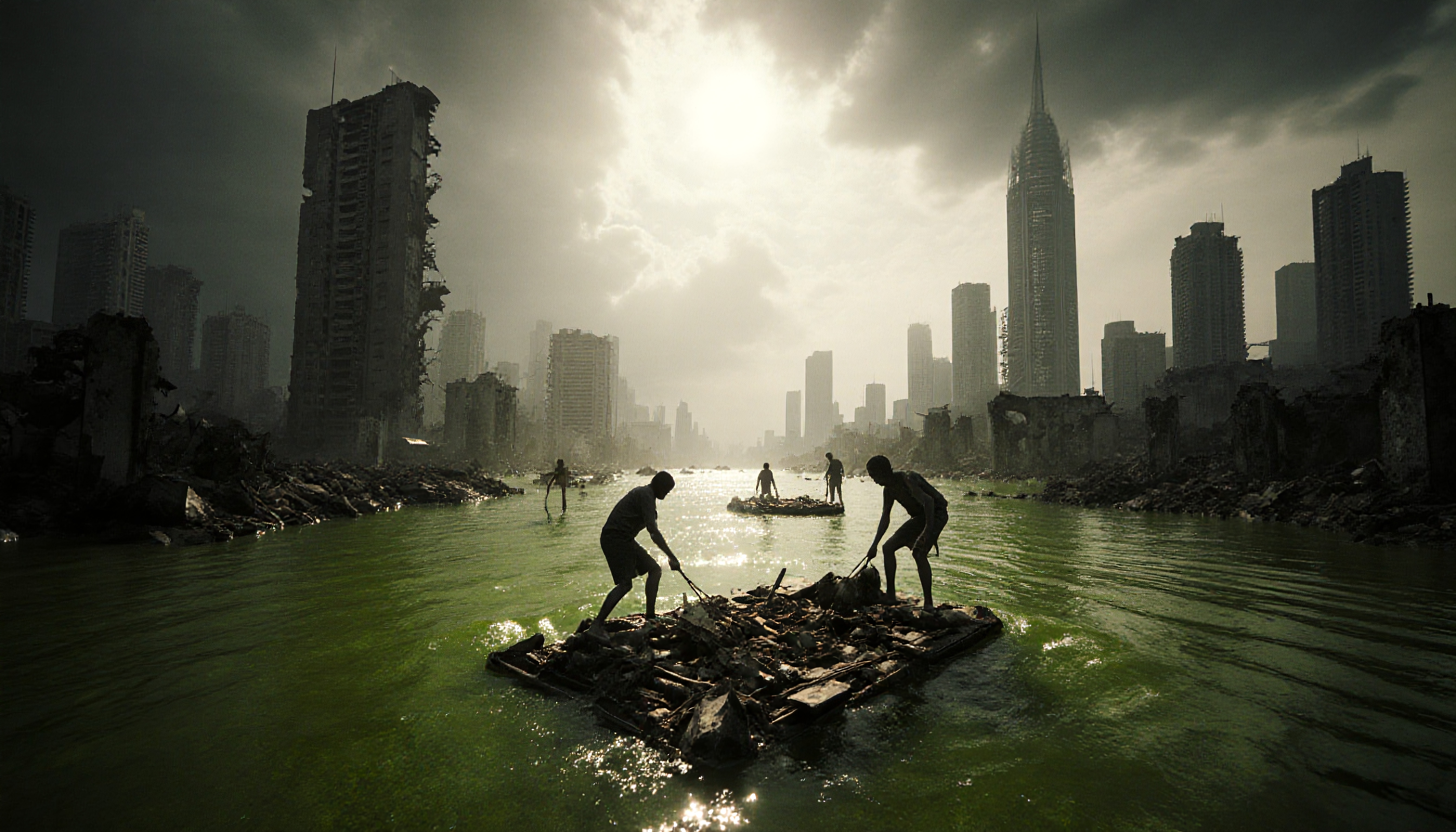 Apocalyptic Ruins and Scavengers