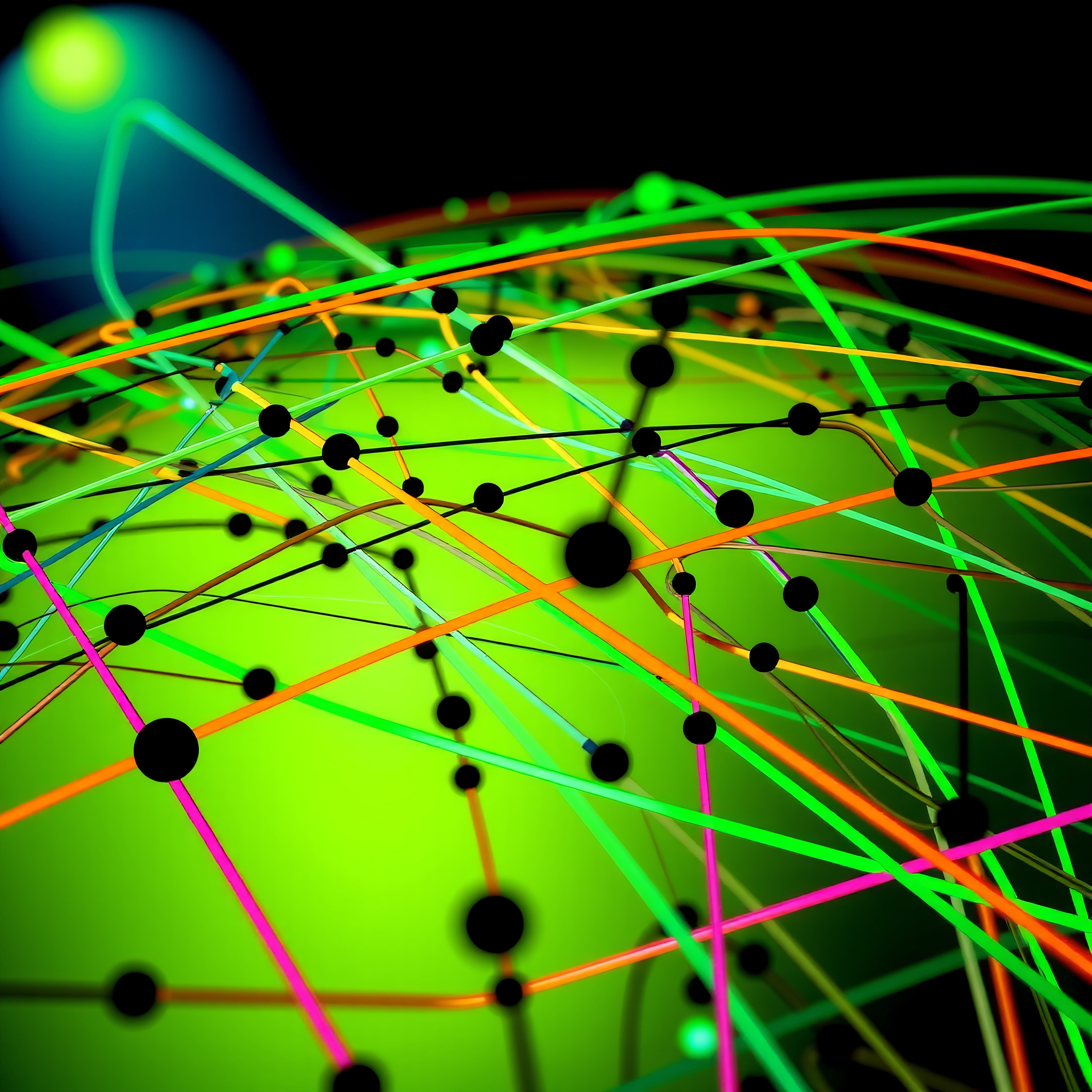 Abstract Network of Vibrant Lines