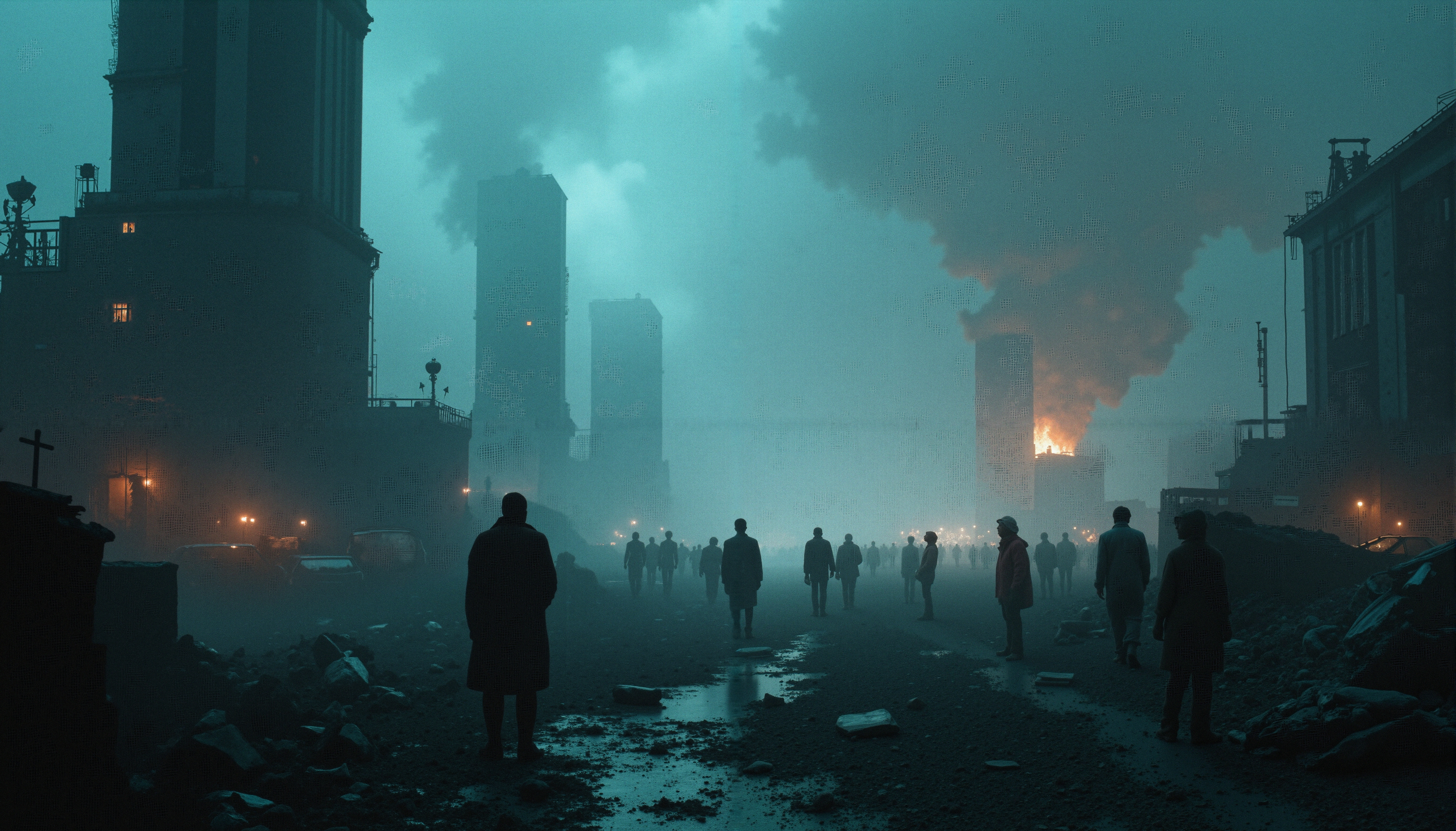 Night Scene of Urban Desolation