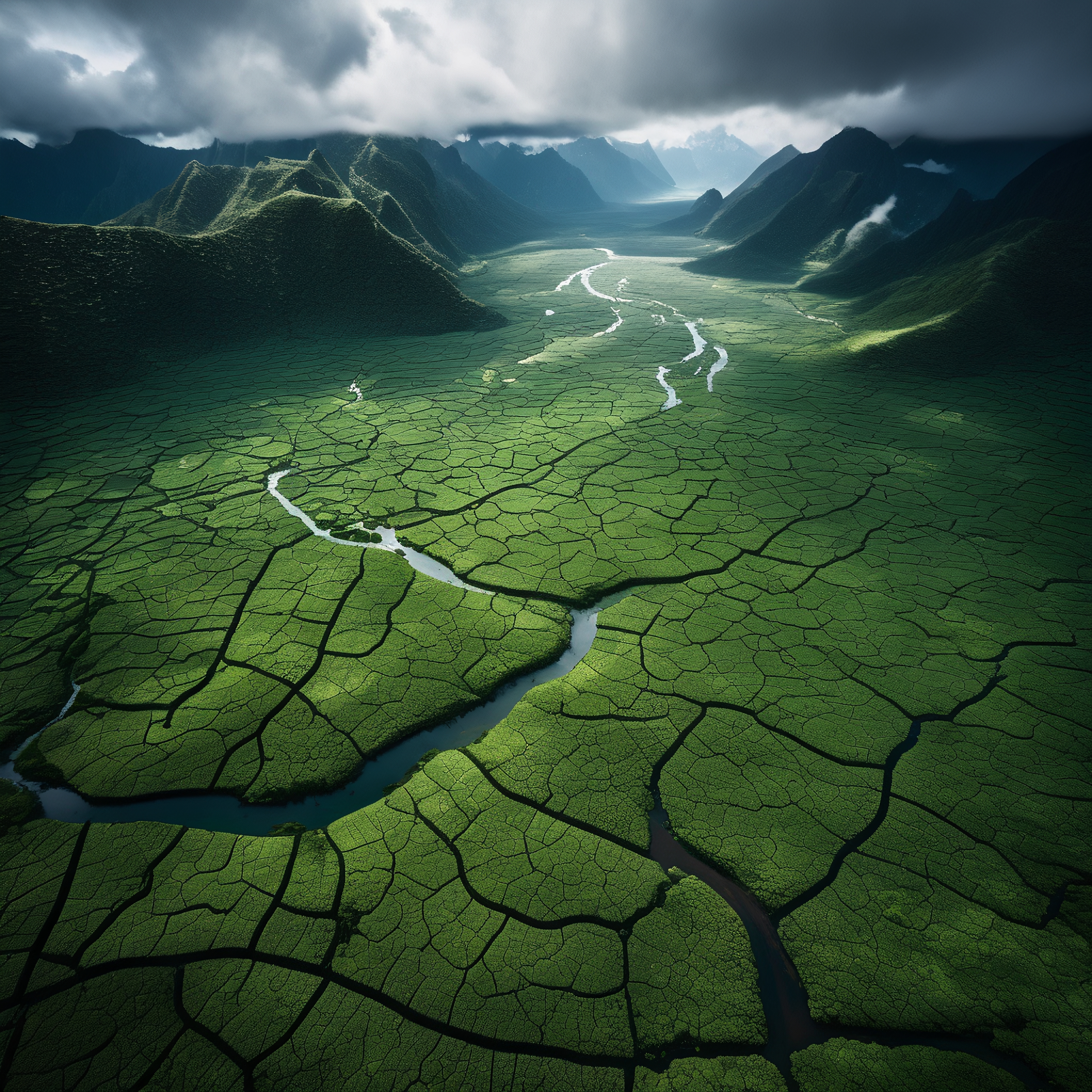 Mystical Valley of Green Veins