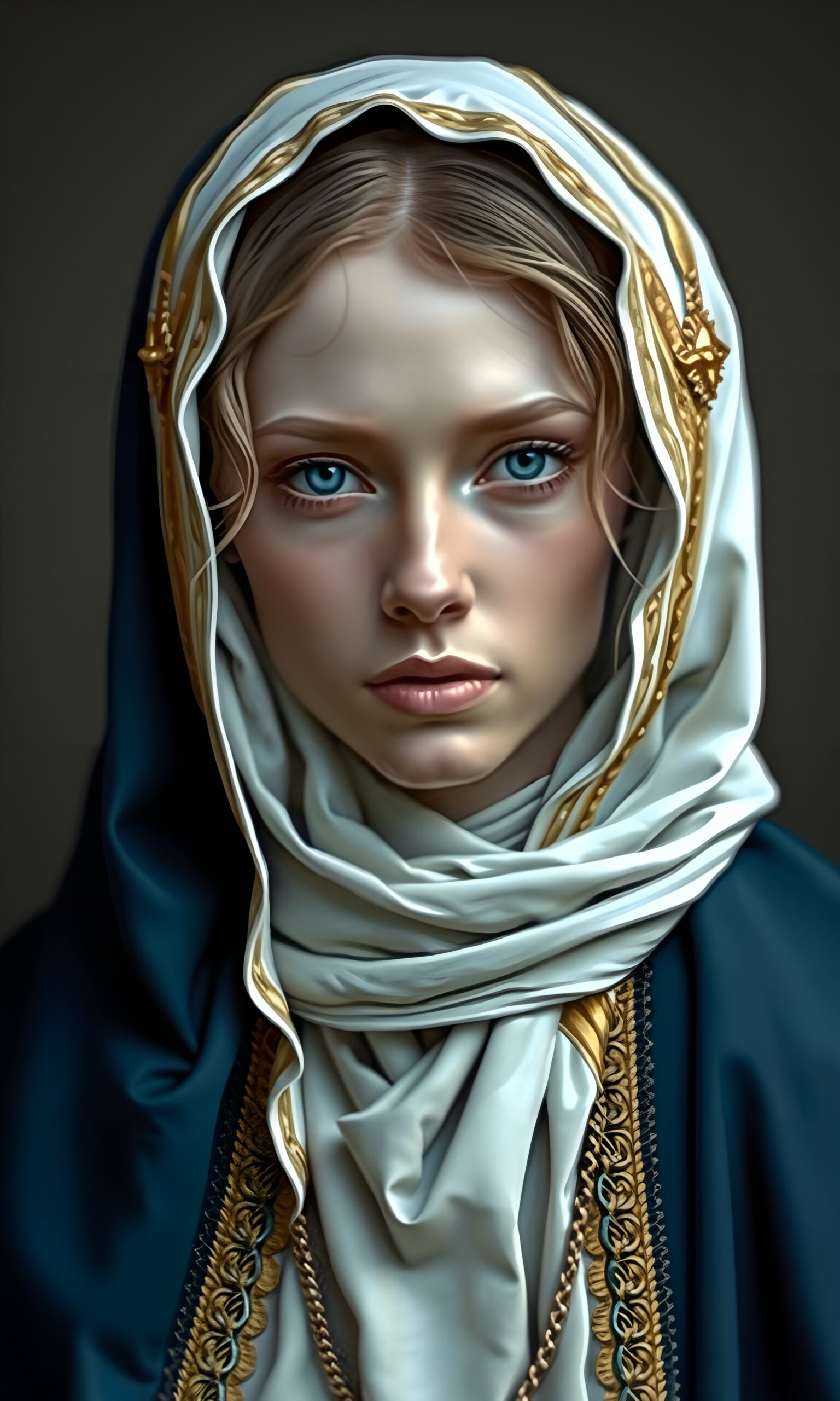 Mystical Woman in Regal Attire