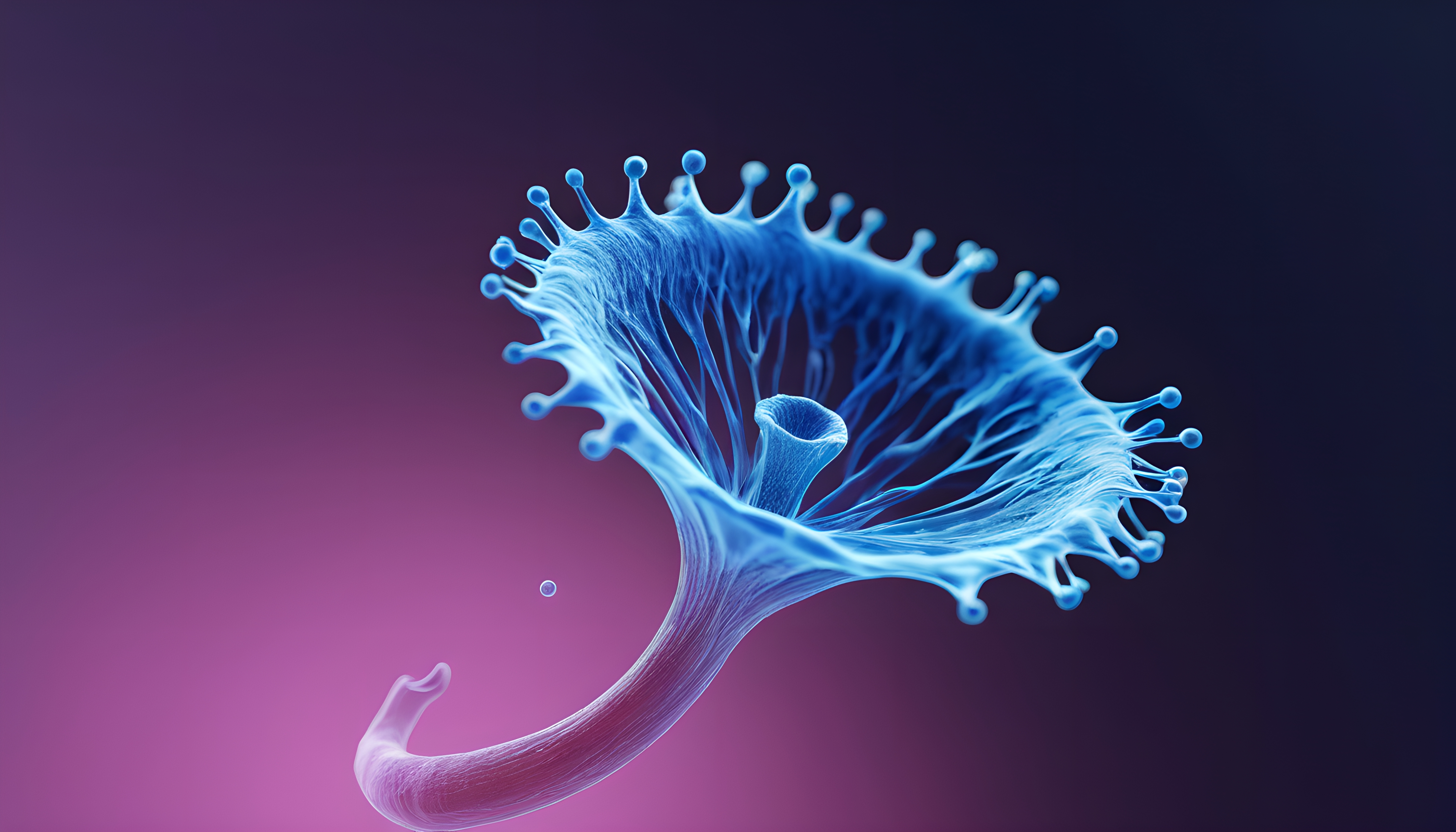 Detailed Molecular Illustration of a Neuron Synapse Structure