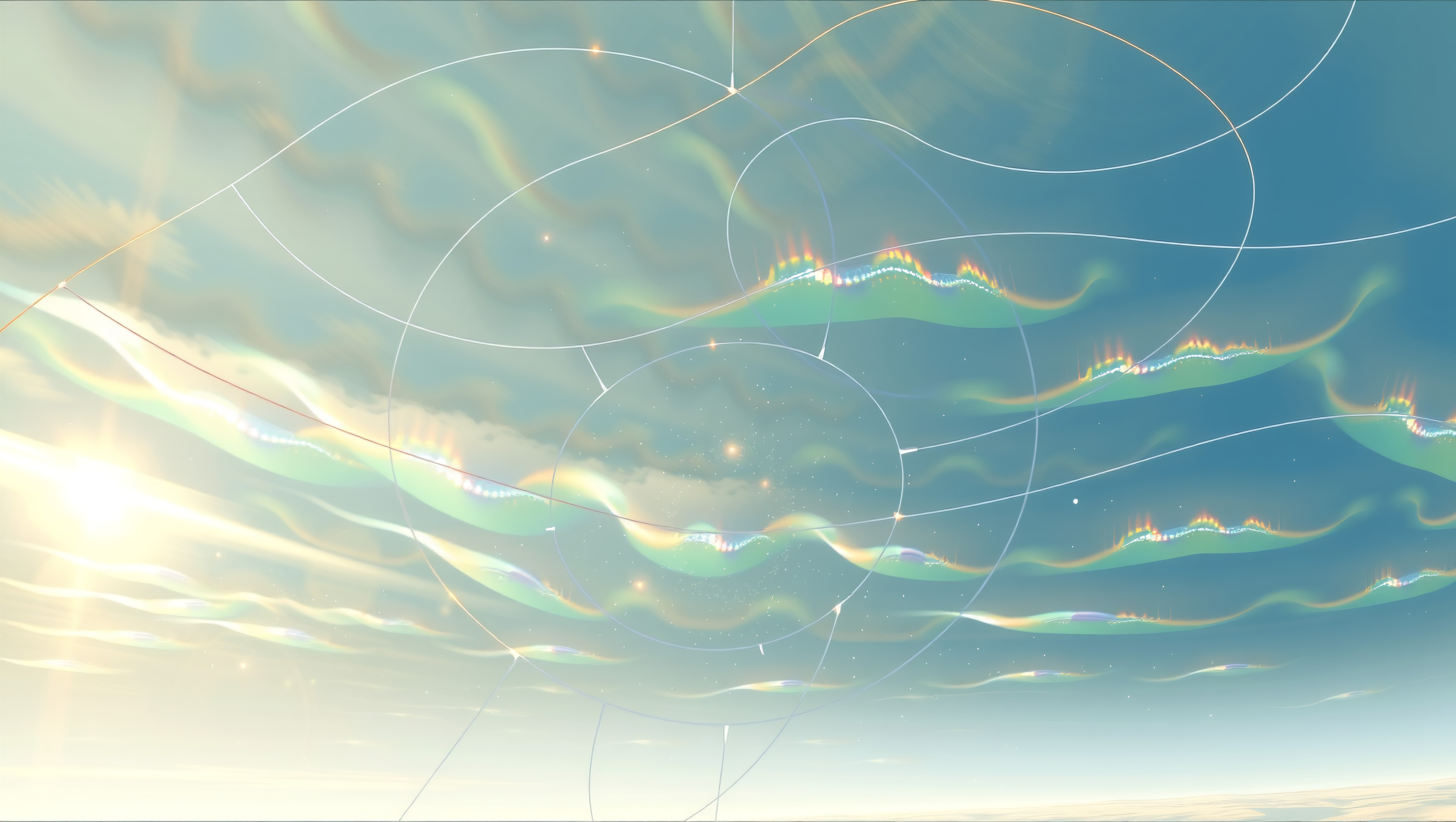 Abstract Solar Flare and Planetary Orbits over a Soft Gradient S