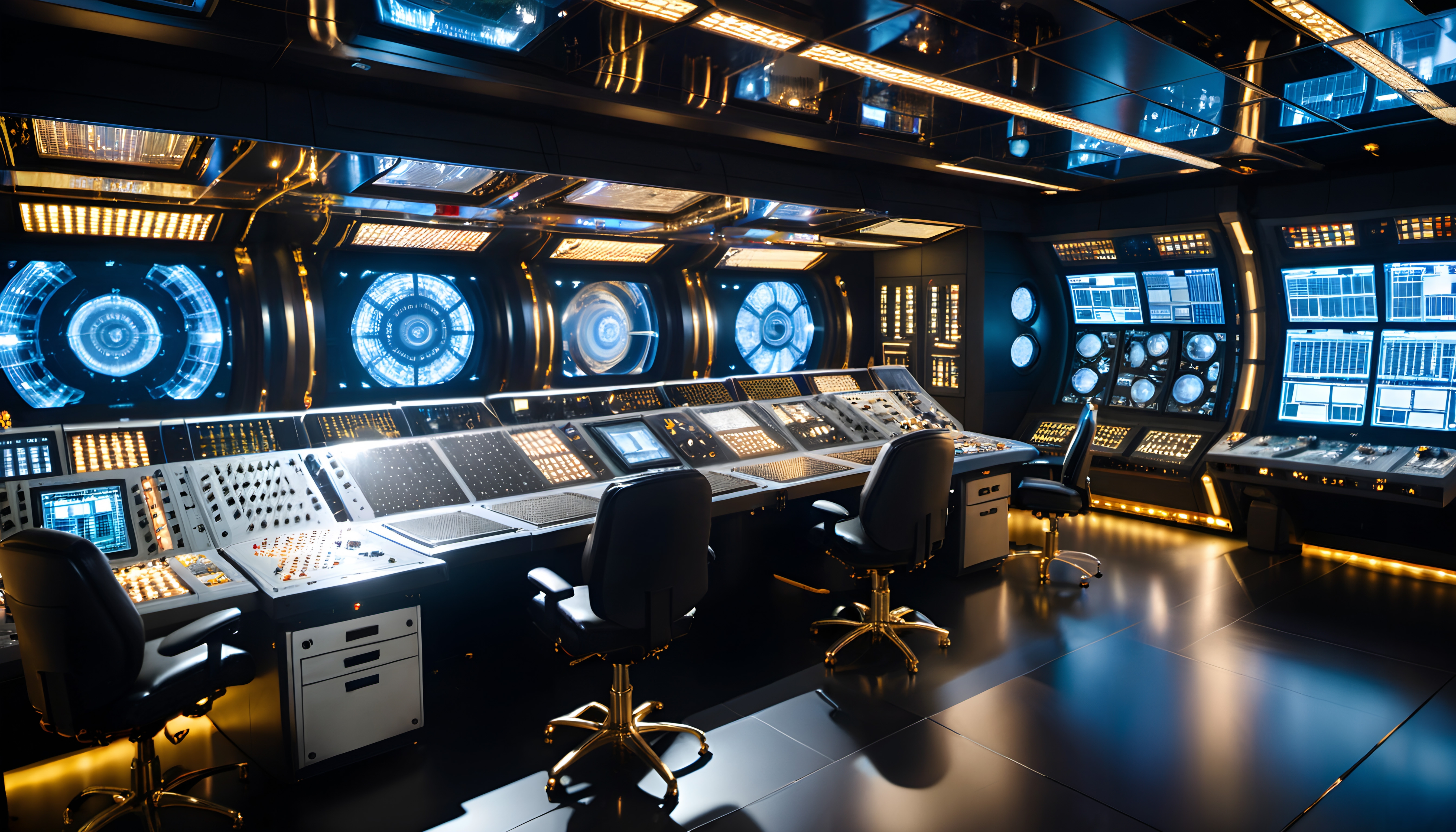 Advanced Command Center Control Panel with Multiple Digital Disp