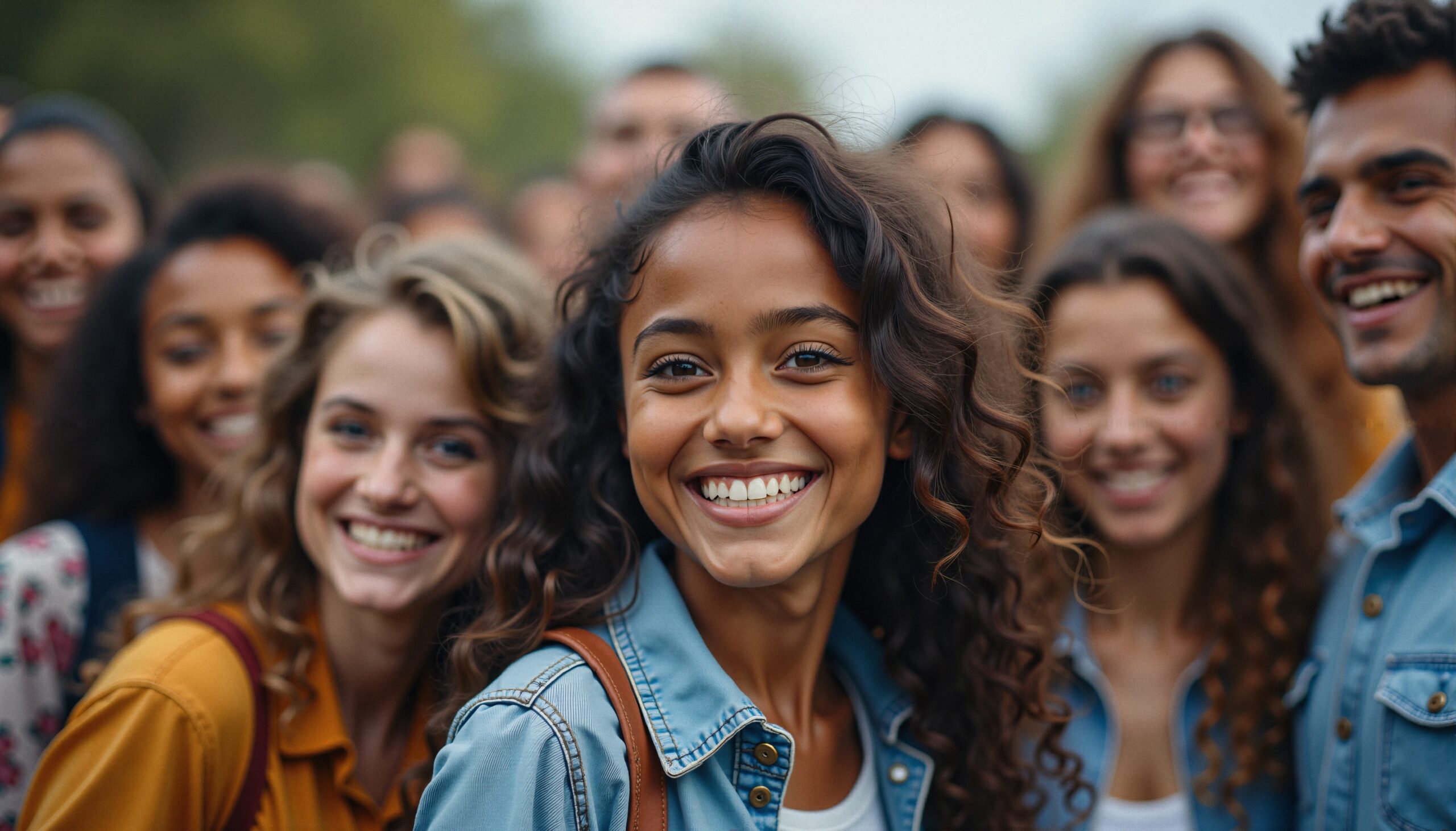 Joyful Group of Friends Outdoors