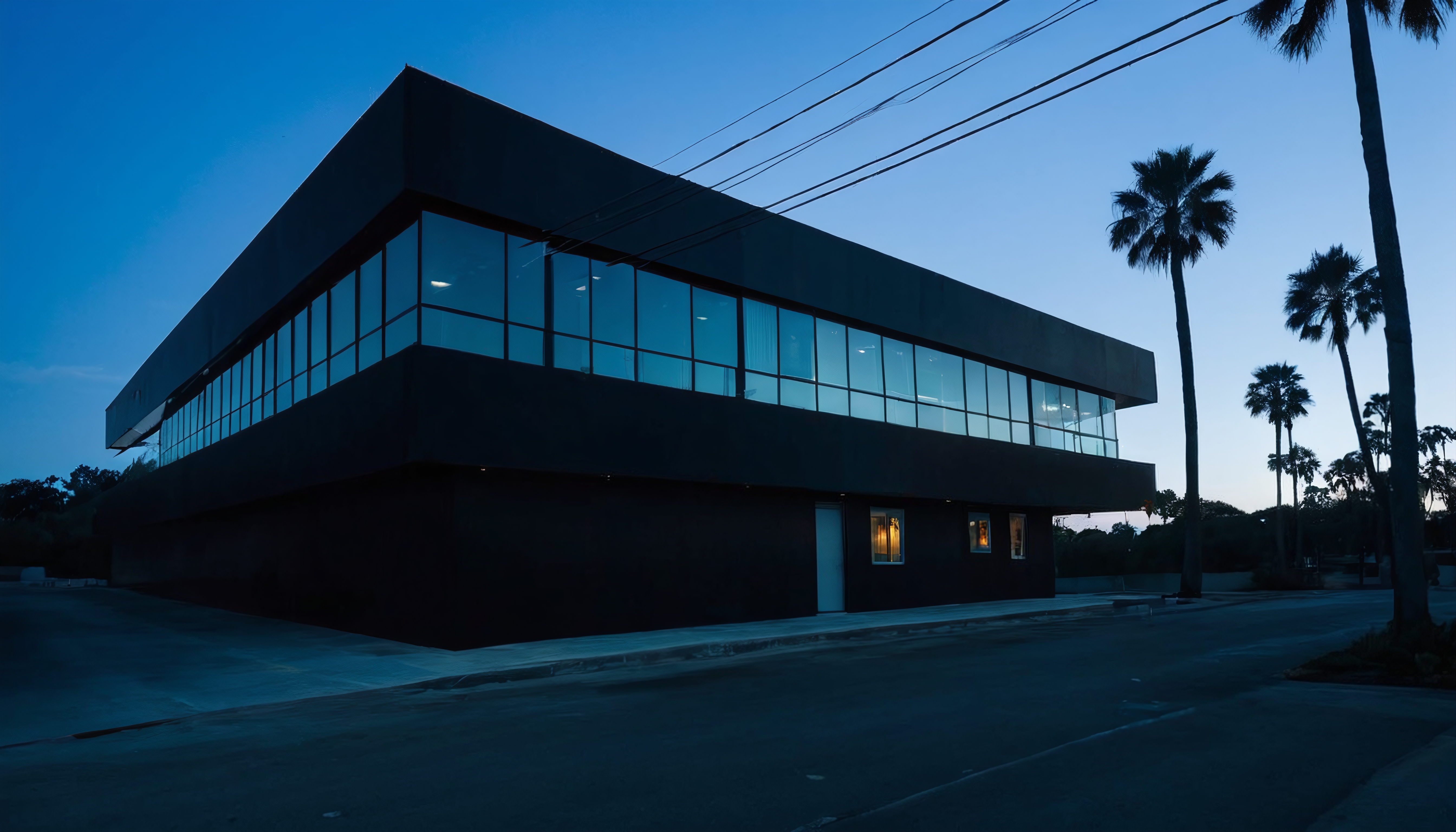 Modern Architectural Building at Dusk