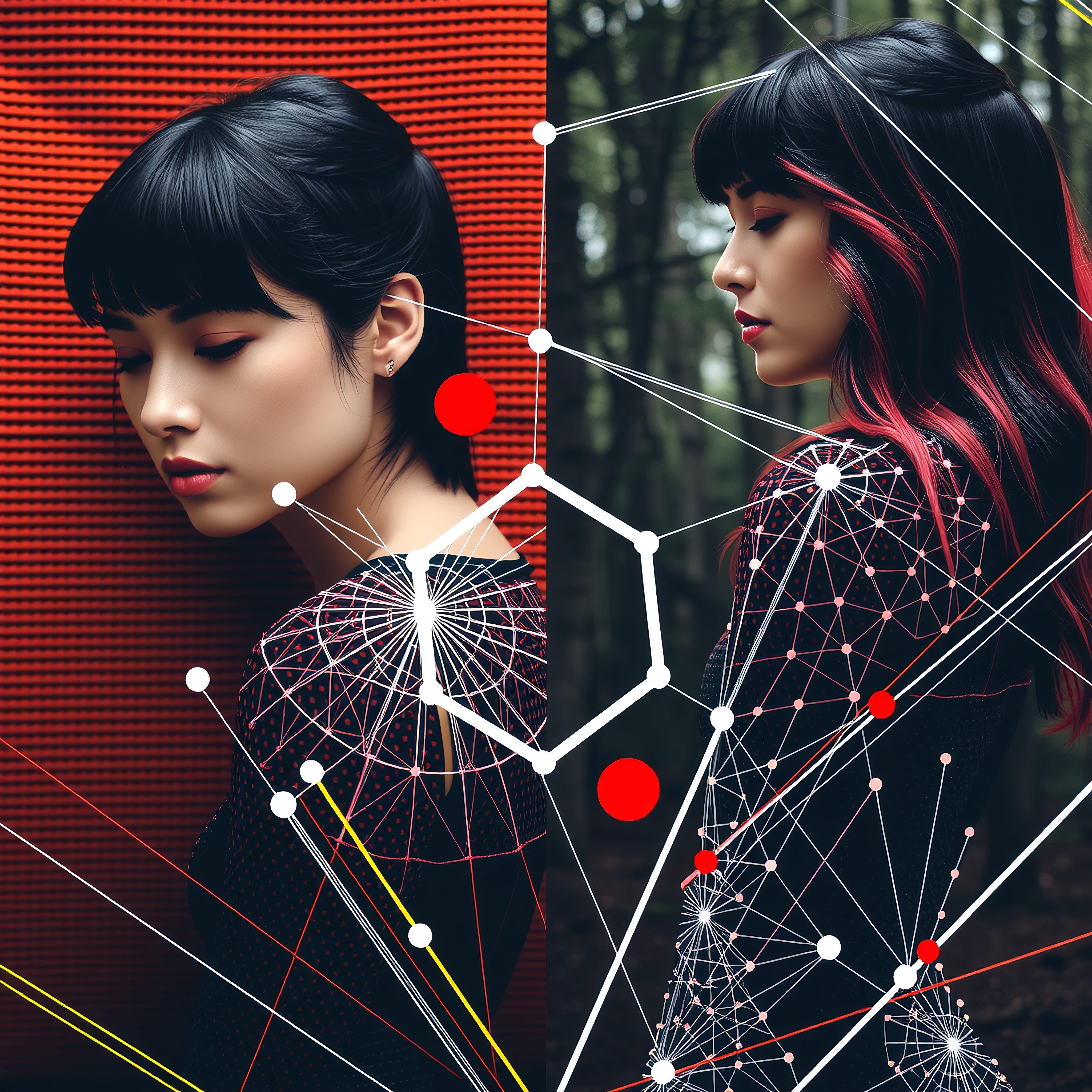 Dual Portraits in Geometric Art