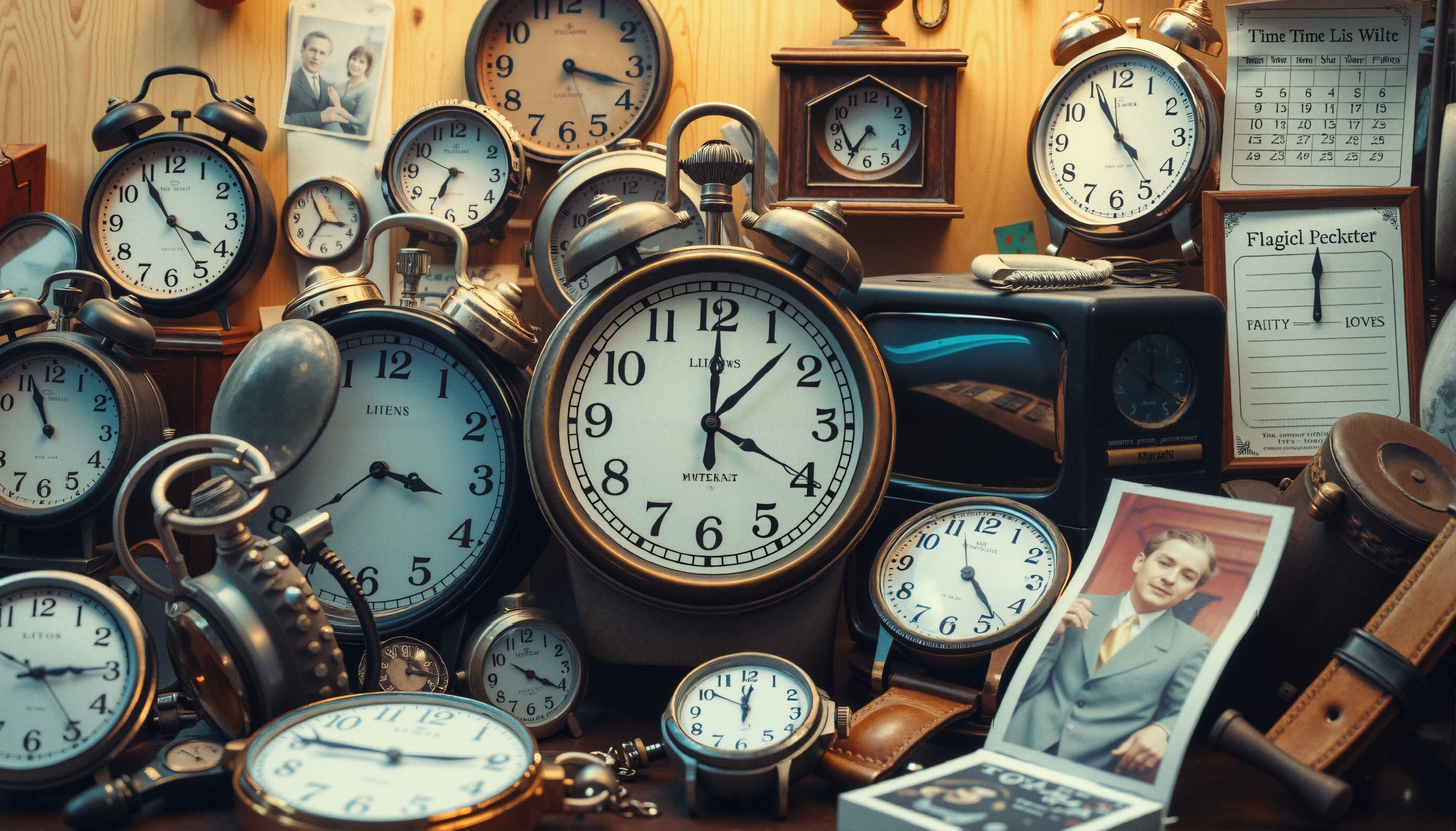 Collection of Vintage Alarm Clocks