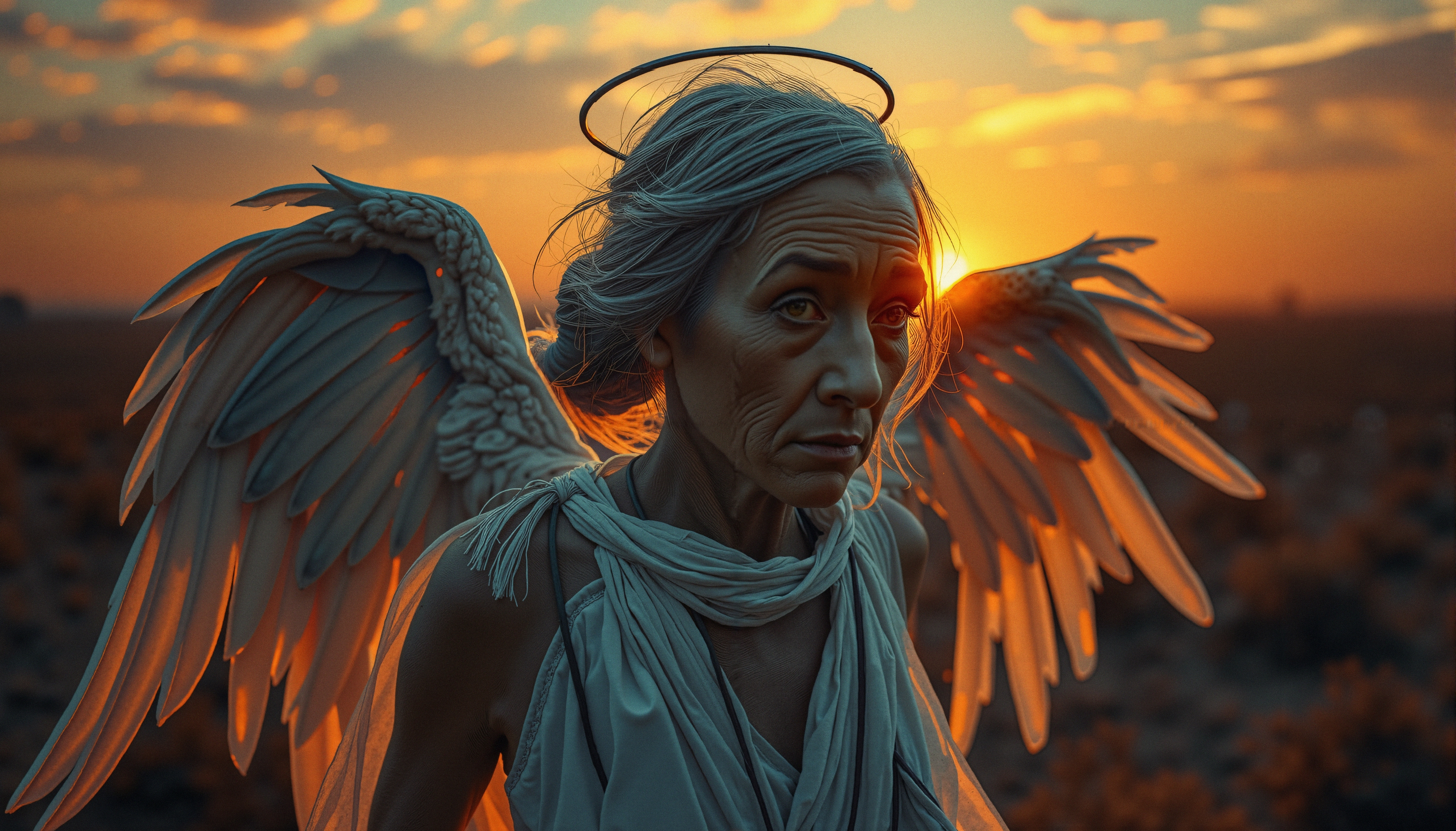 Ethereal Angel at Sunset