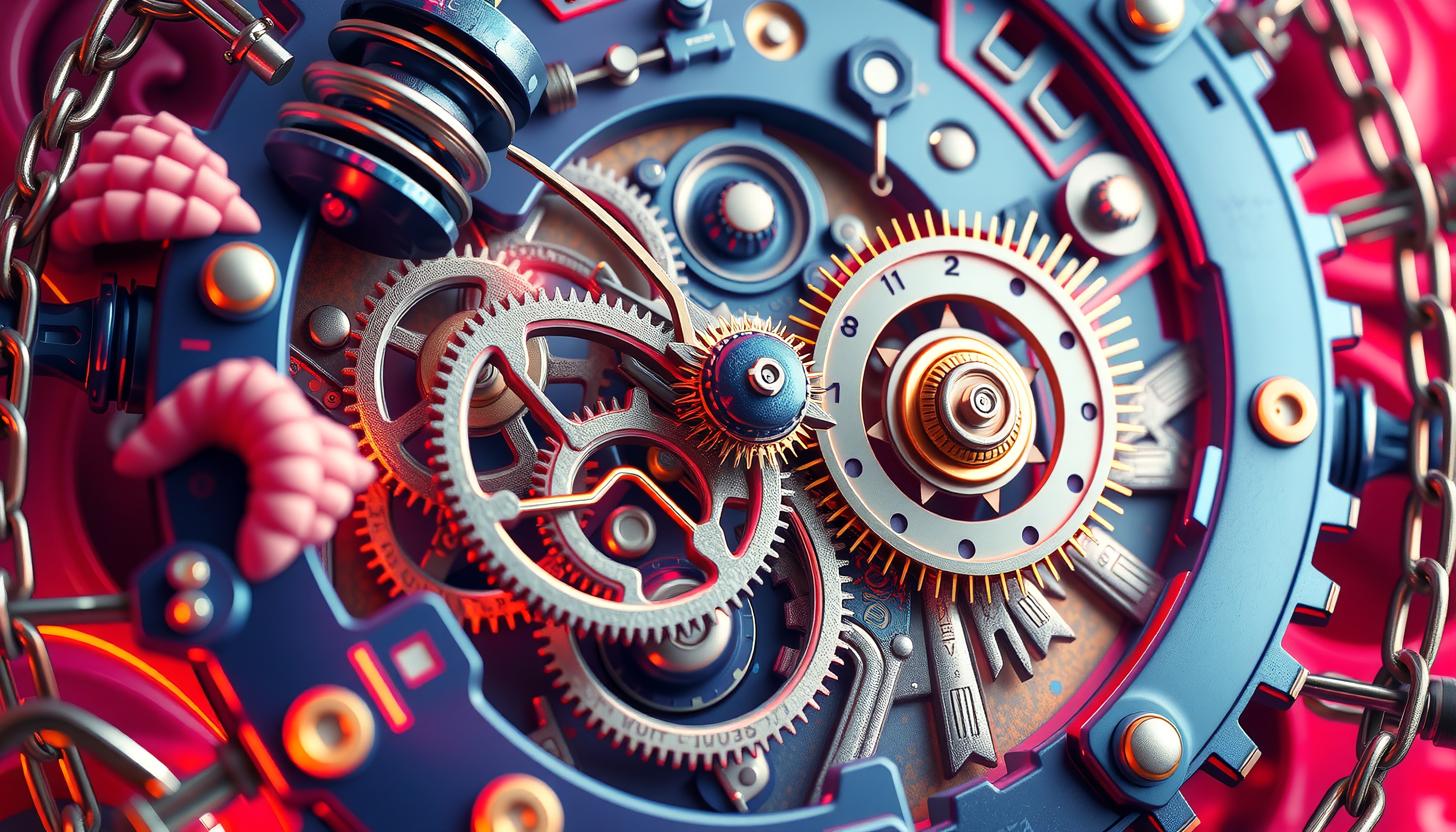 Mechanical Gears in Artistic Display