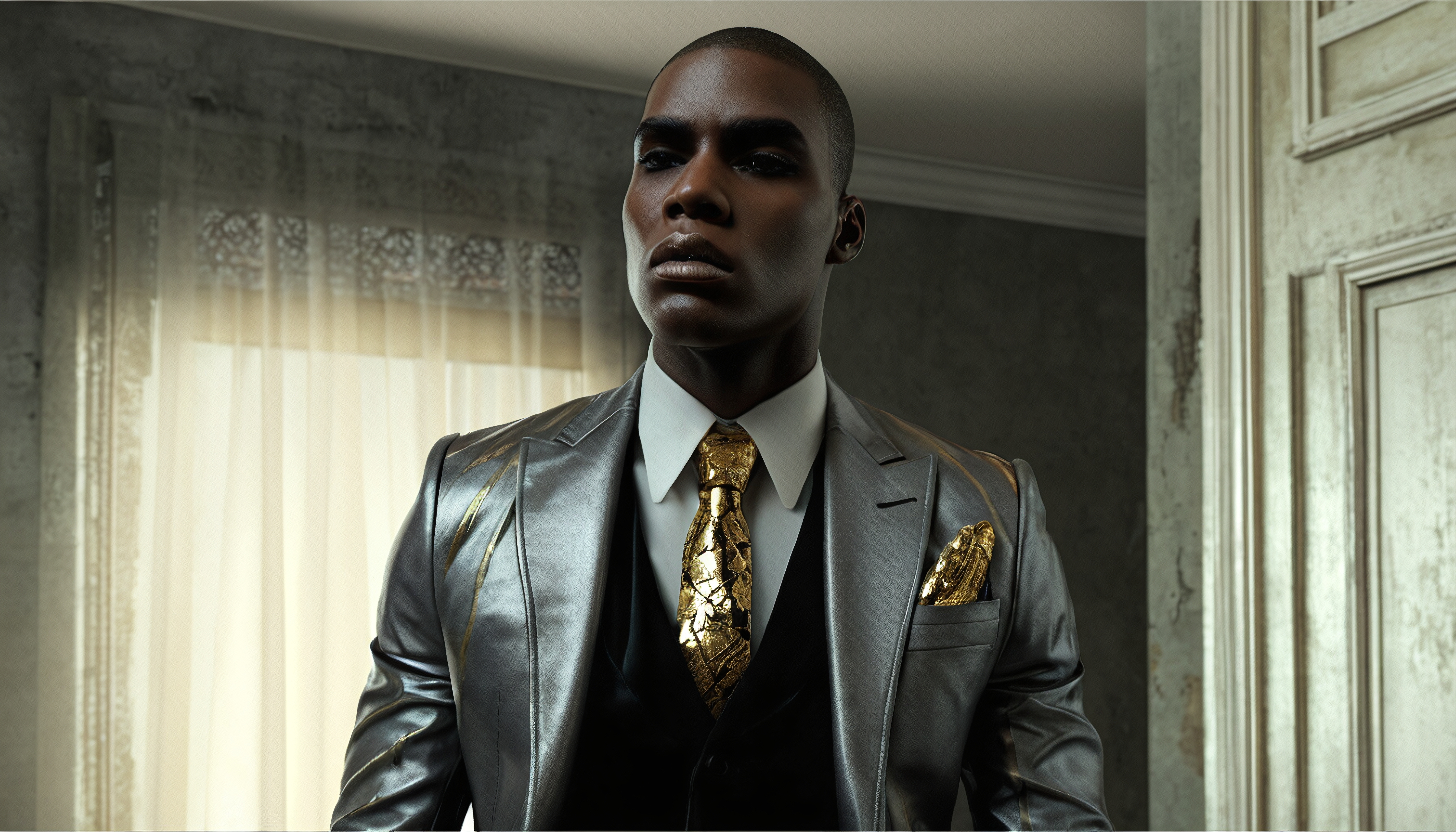 Elegant Fashion with Golden Touches