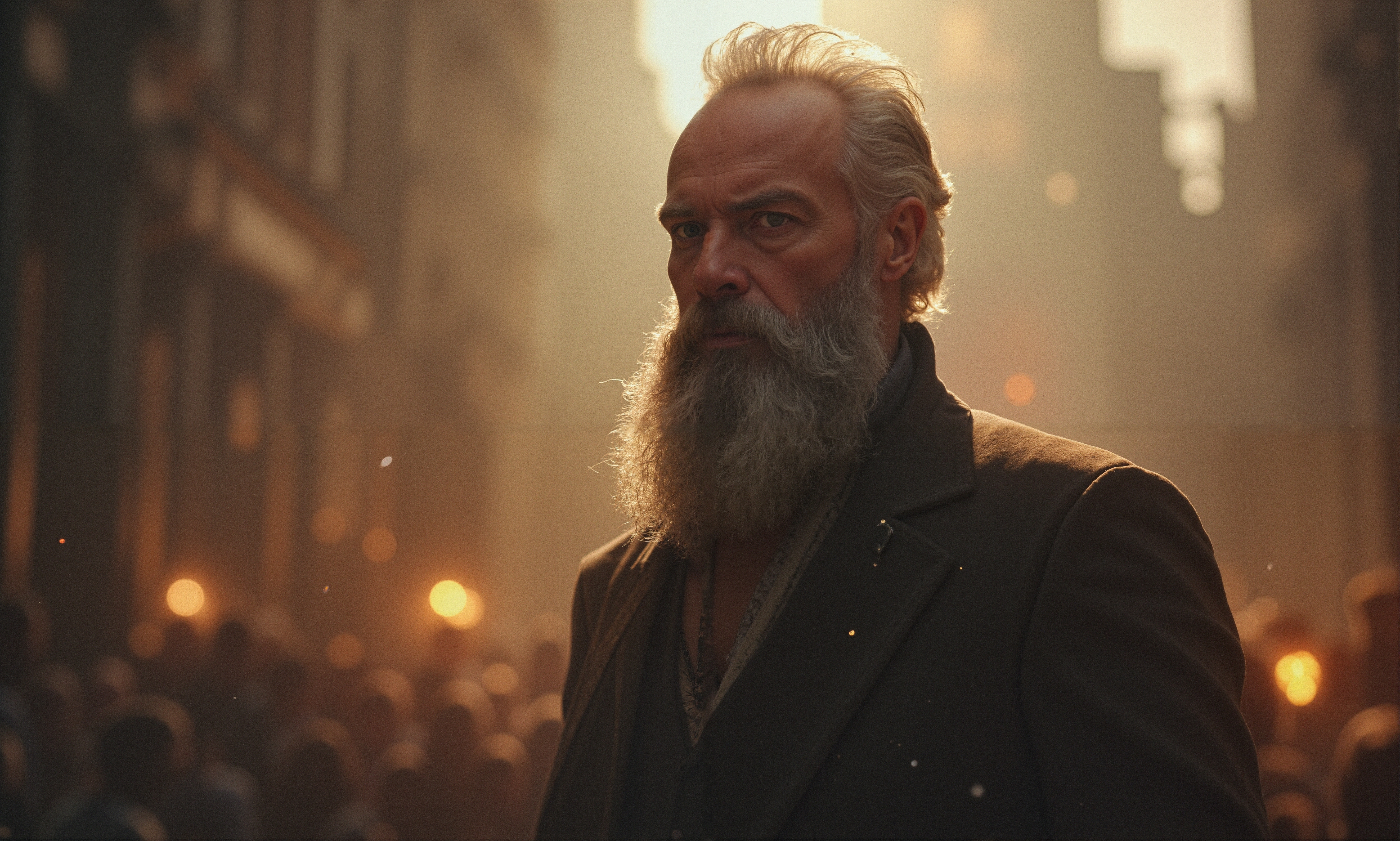 Bearded Man in Golden Light
