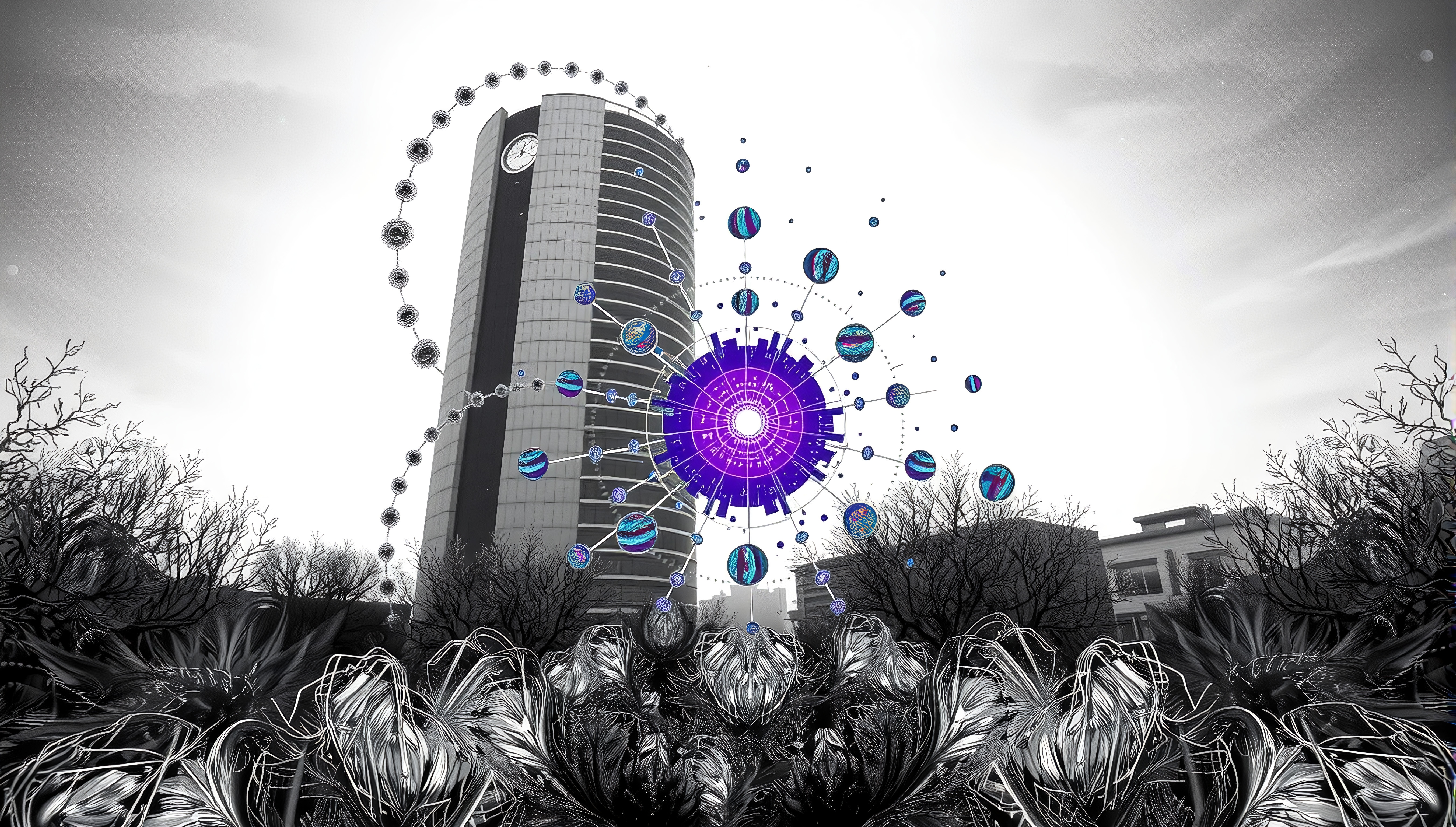 Futuristic Urban Nature Fusion