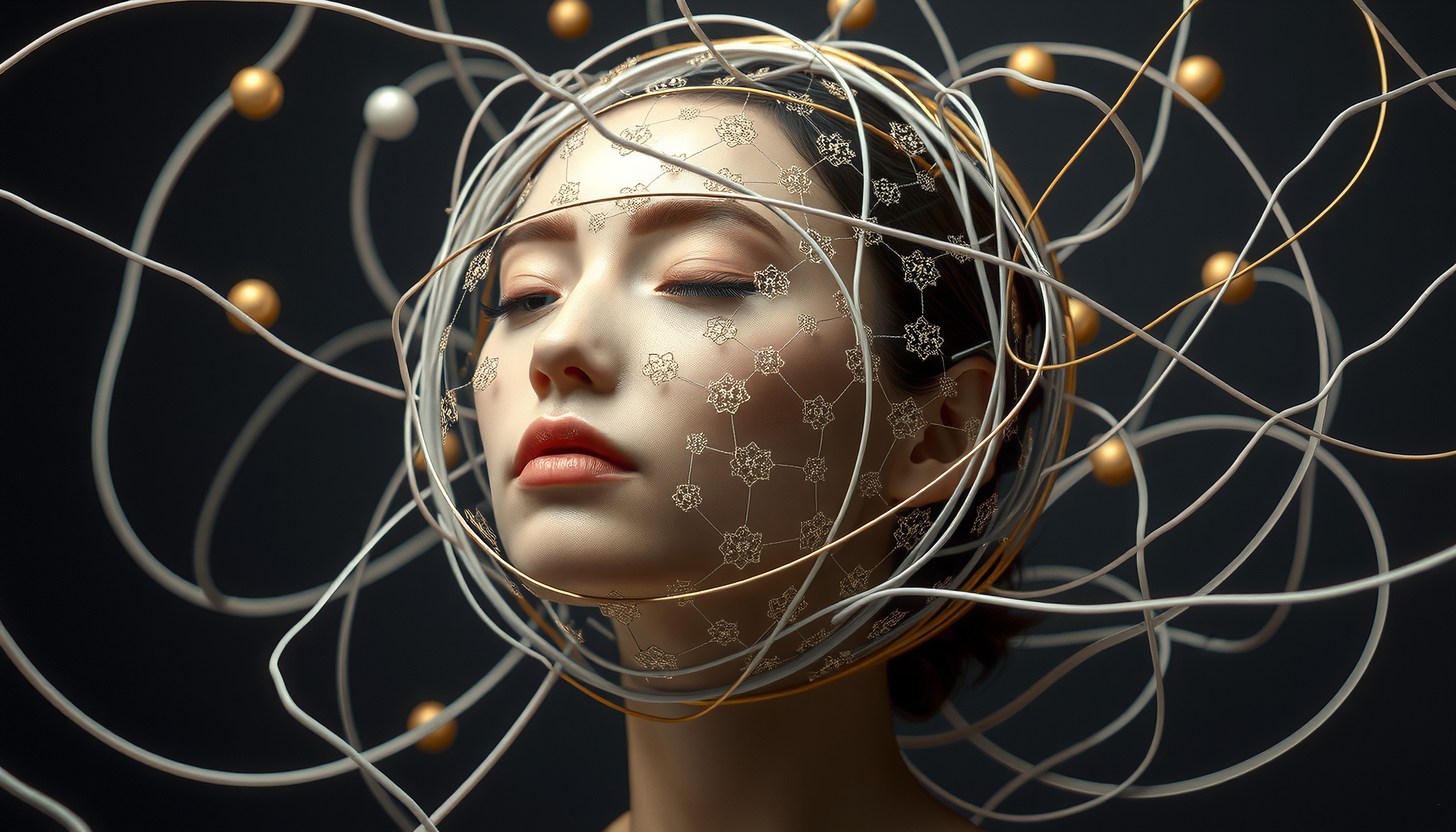 Ethereal Beauty in Wired Elegance