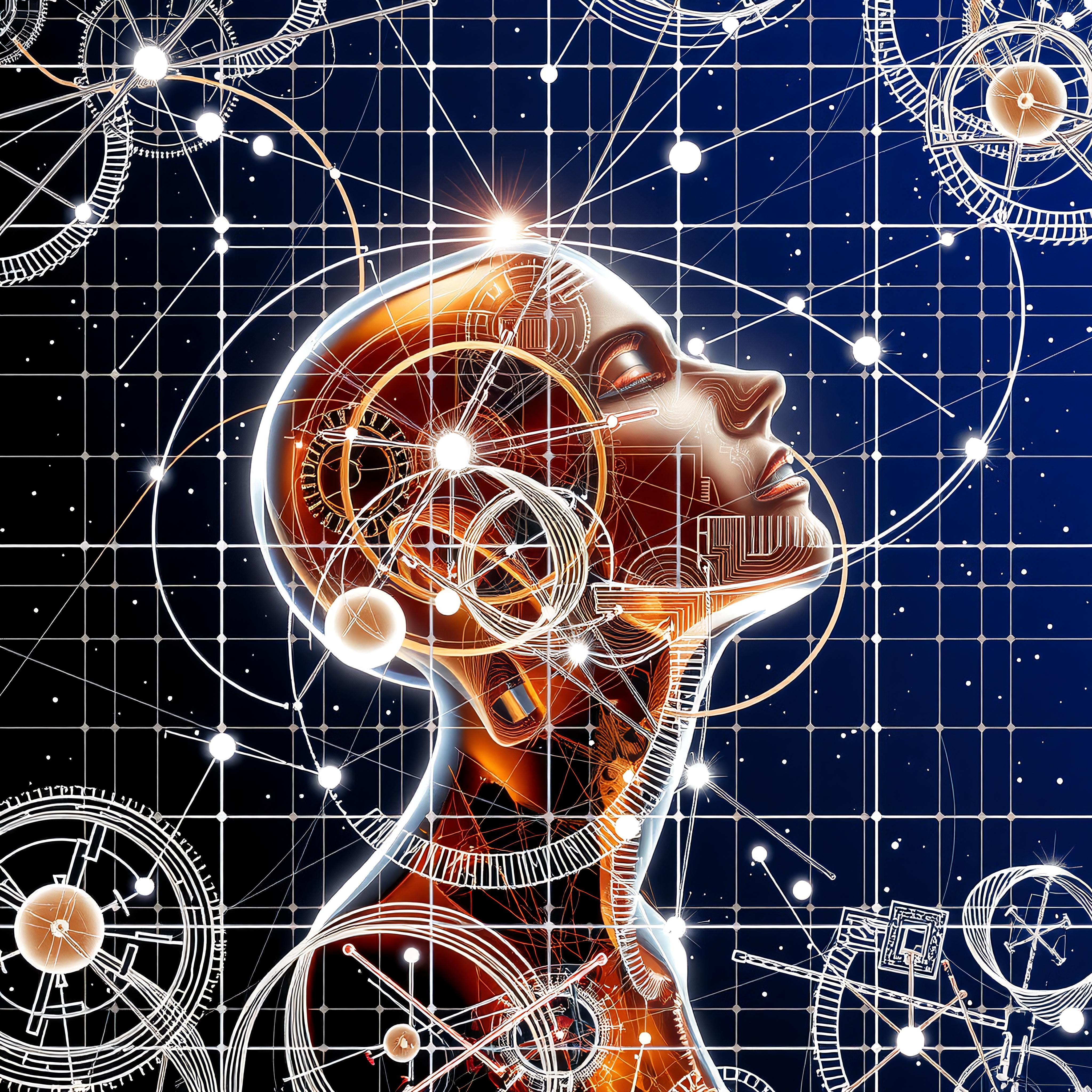 Futuristic Human-Machine Interface Art