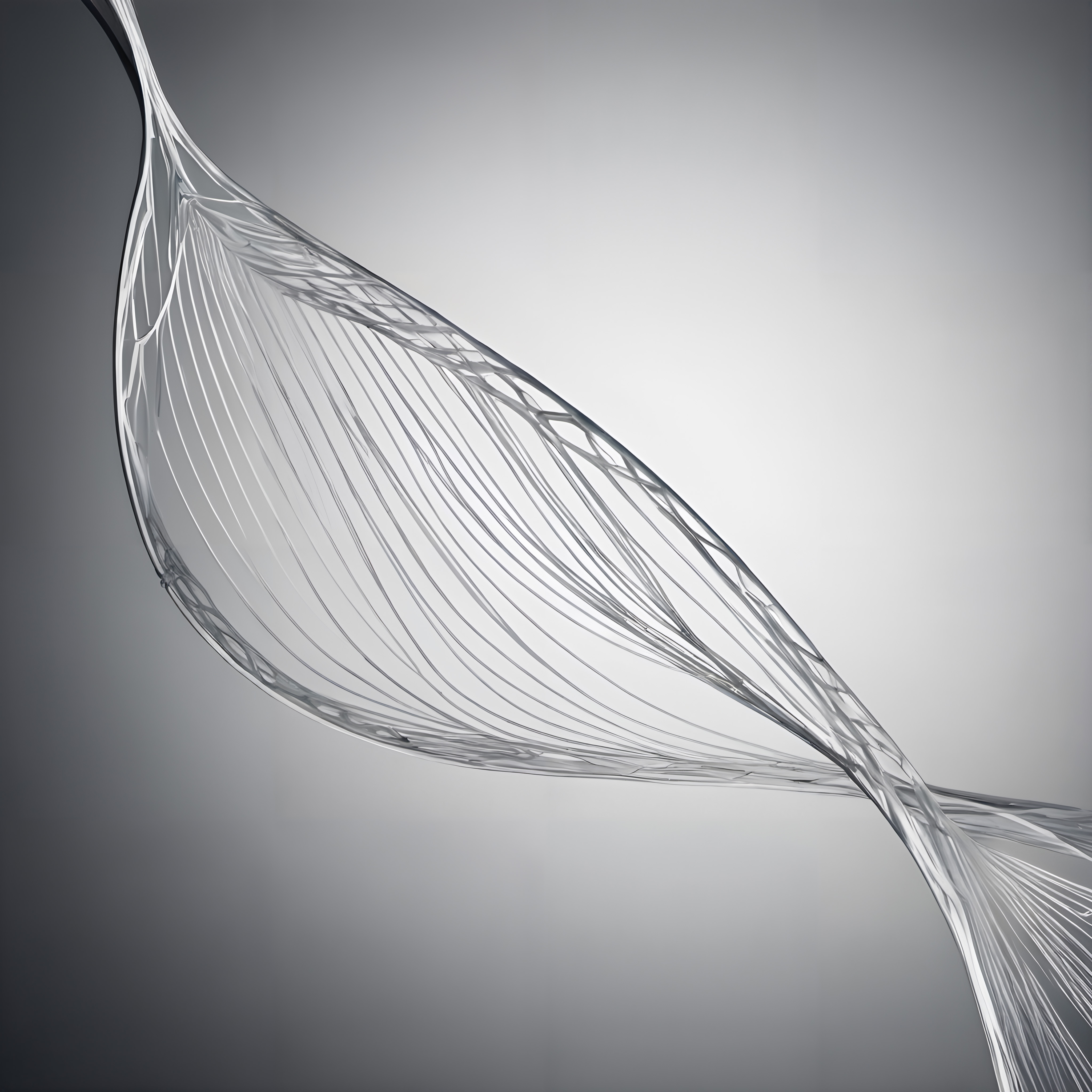Abstract metallic strands with gradient background.