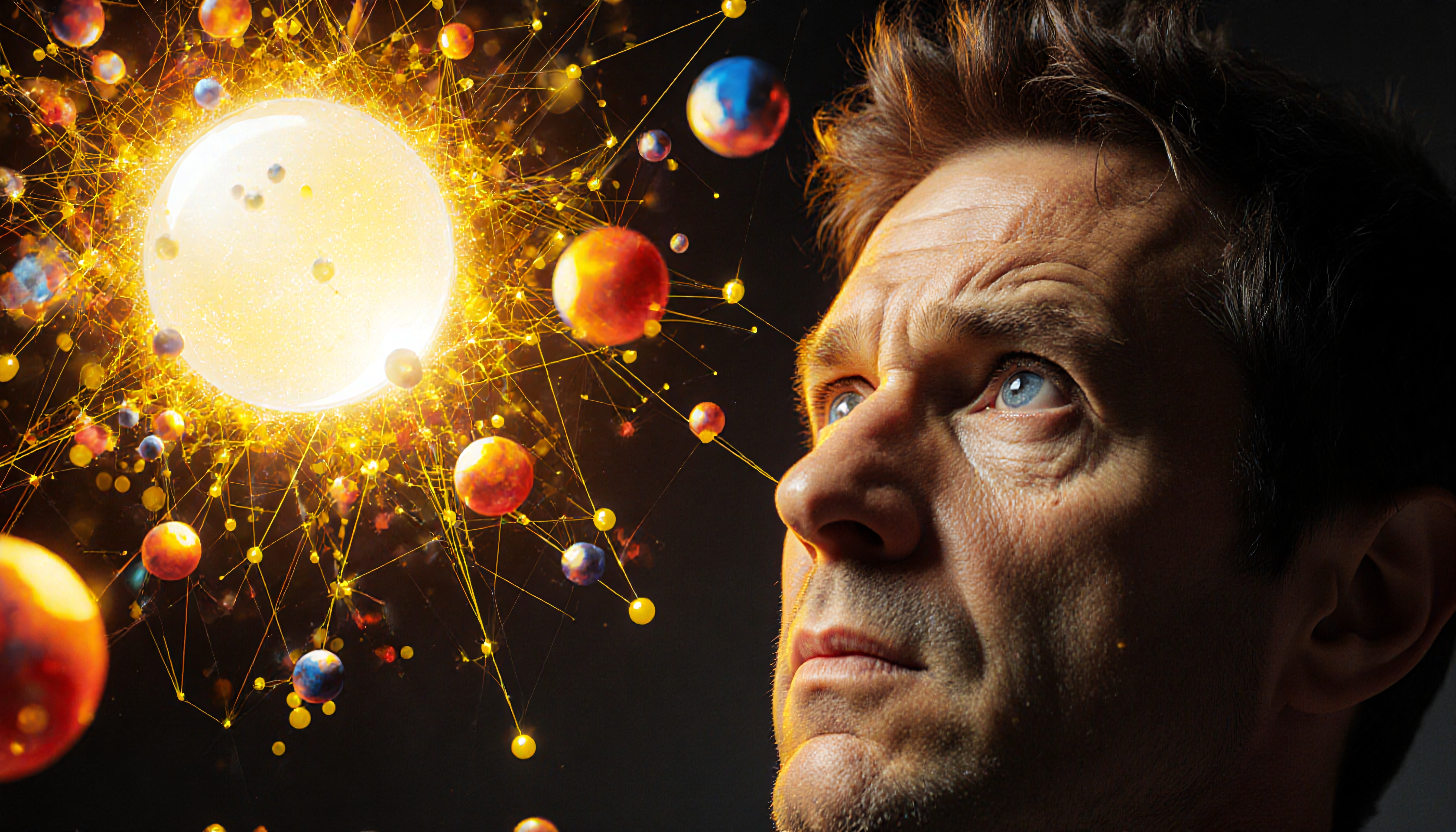 Man Ponders Cosmic Connection