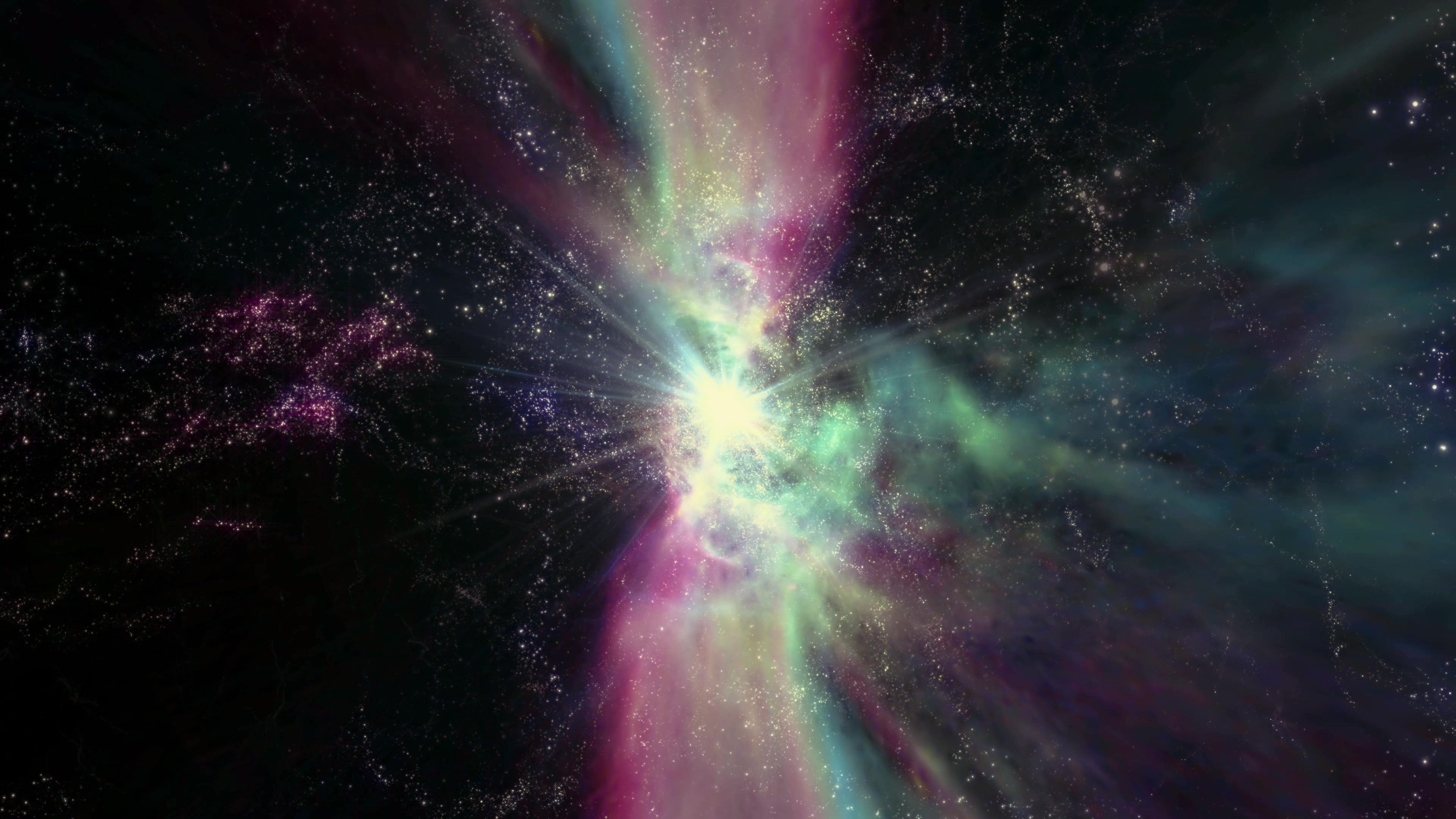 4K video loop of a supernova explosion in deep space