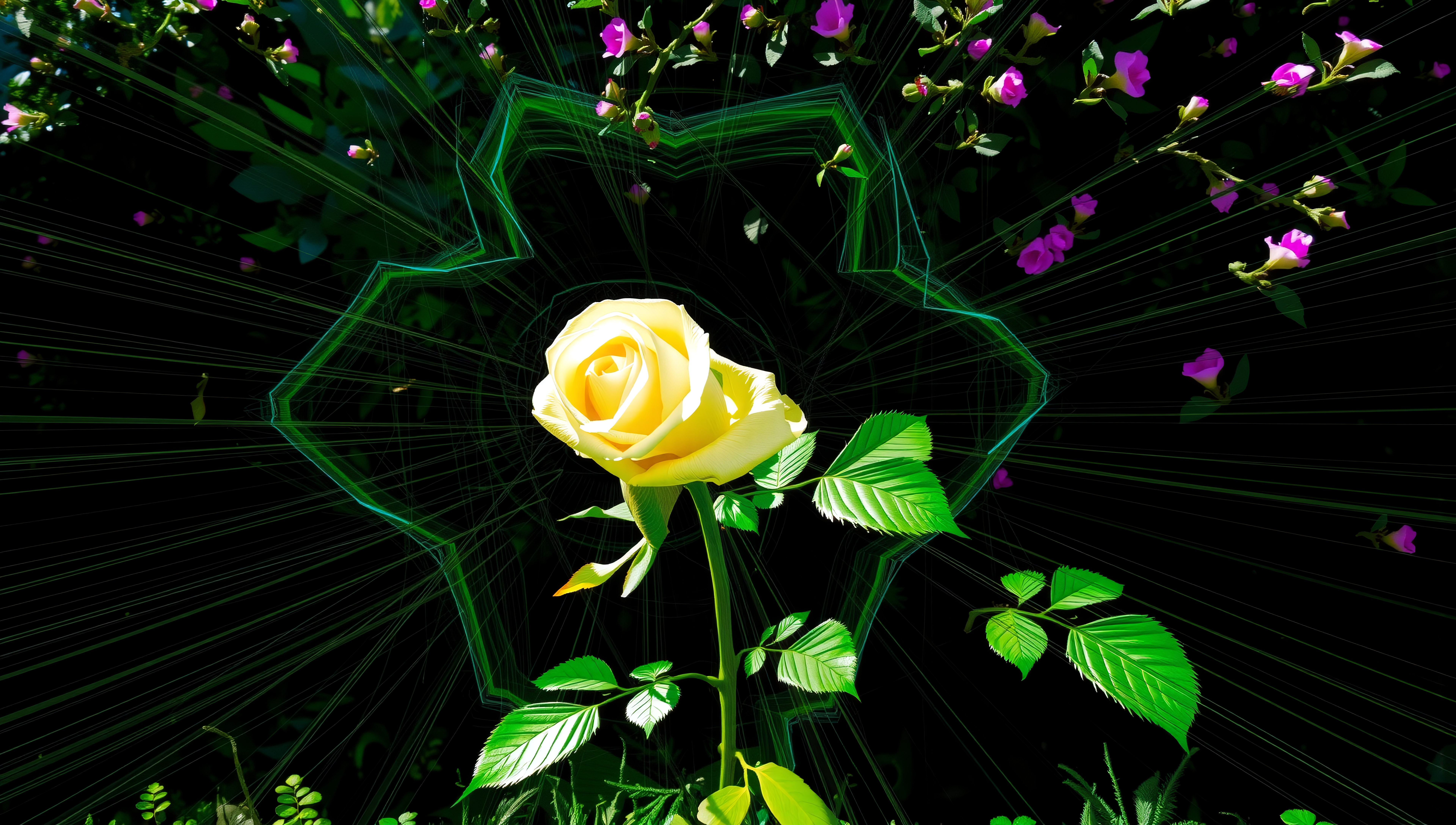 Modern Digital Floral Fusion