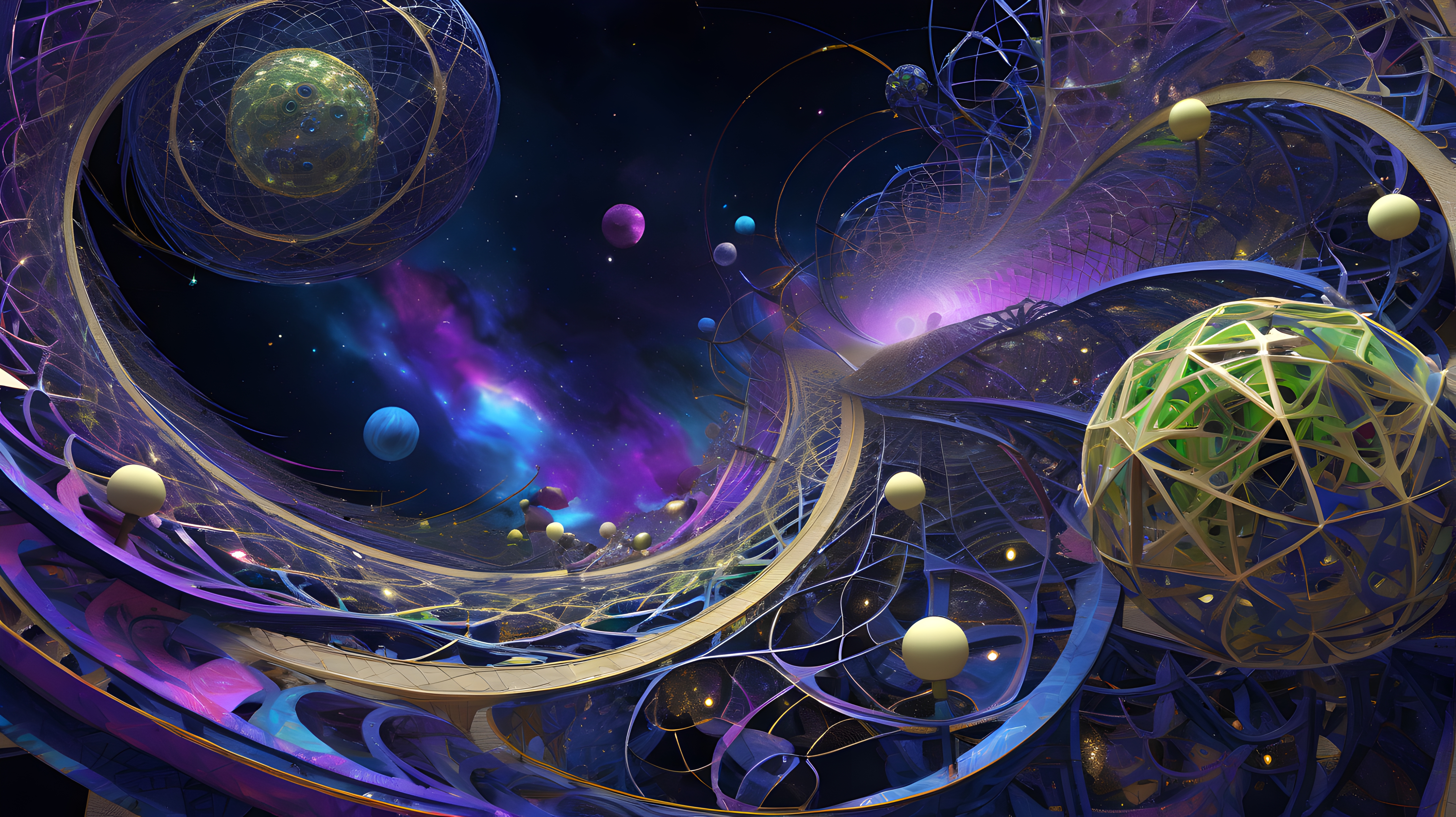 Interstellar Labyrinth of Geometric Harmony and Chaos