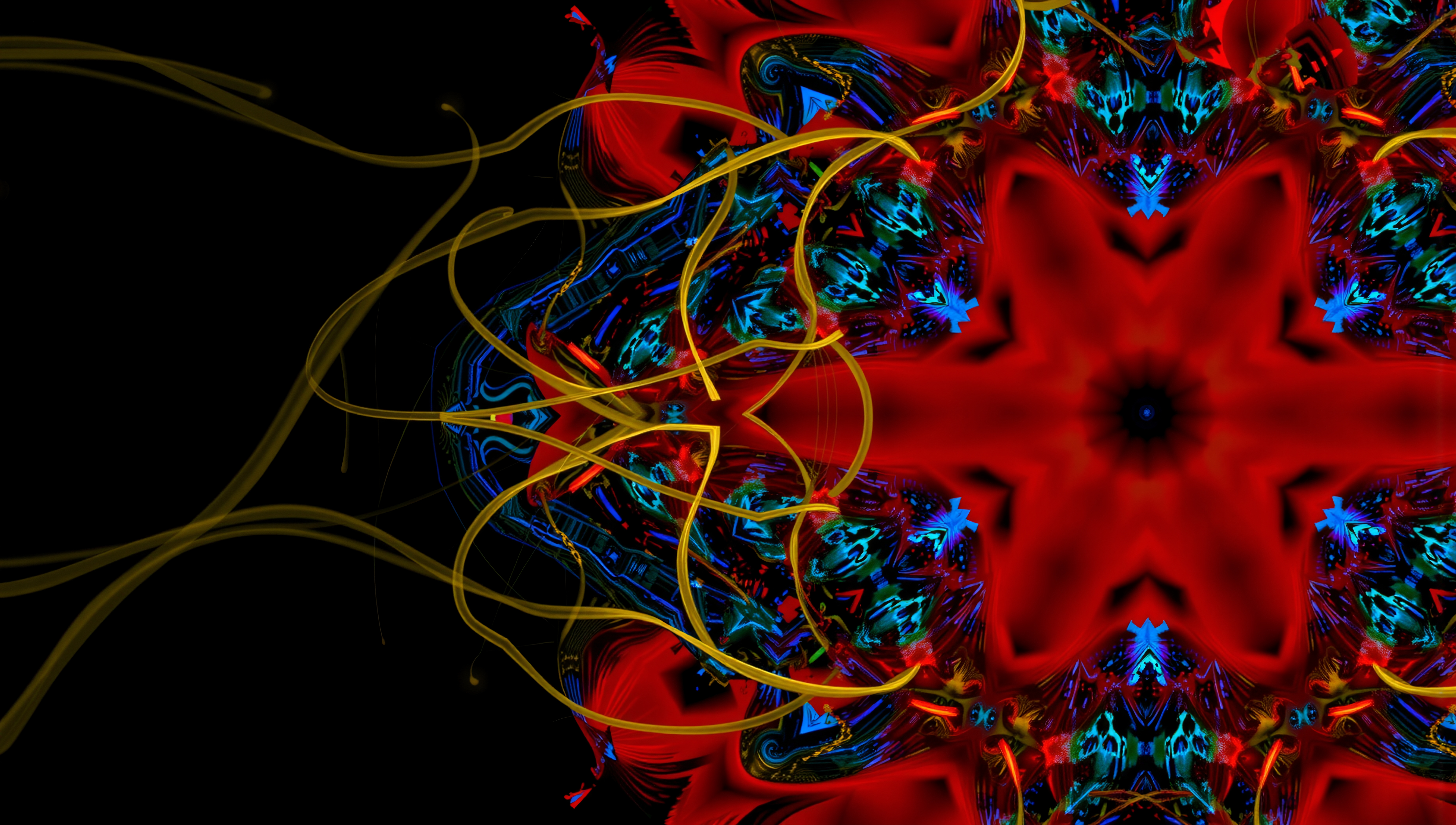 Vibrant Abstract Kaleidoscope Design