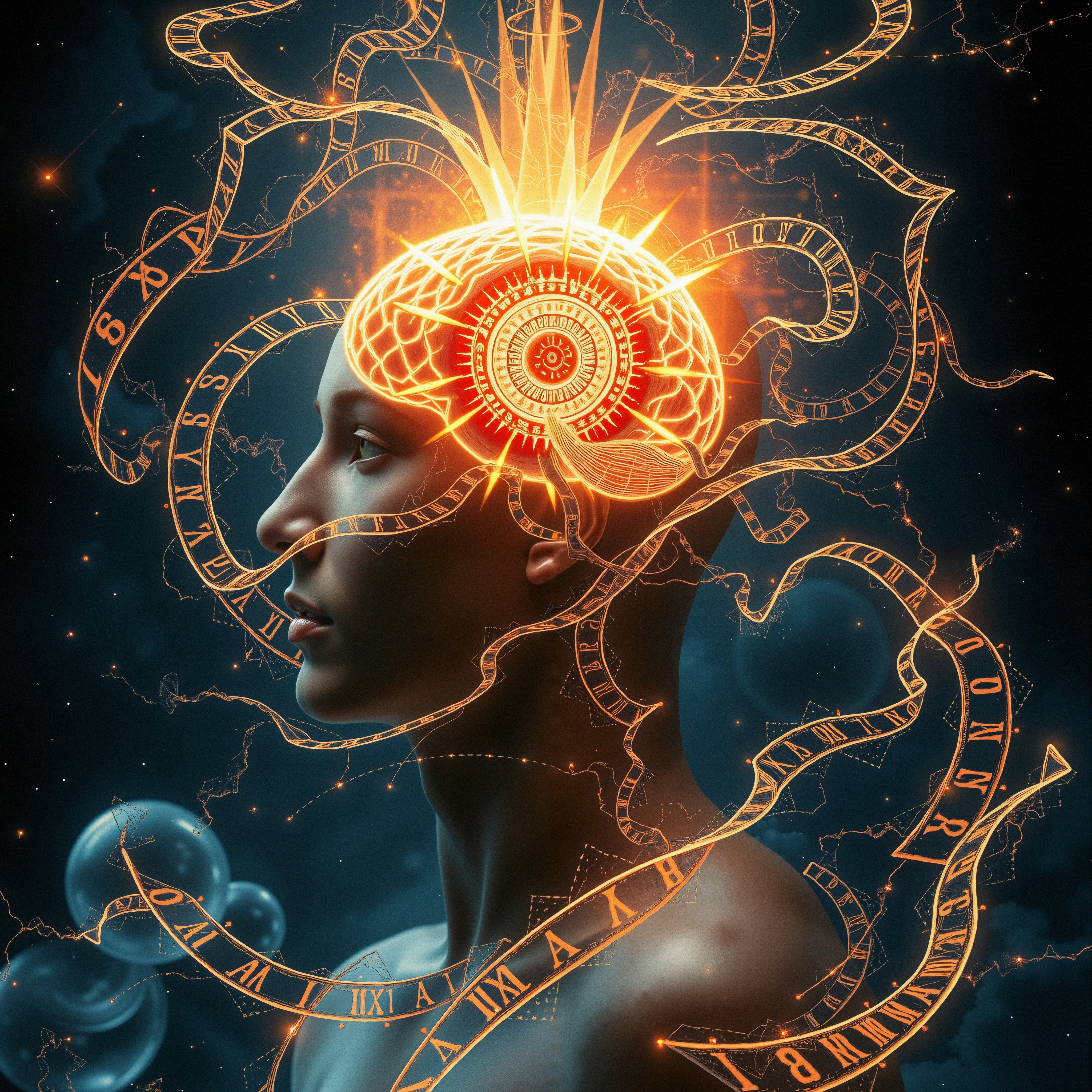 Futuristic Brain Technology Illustration
